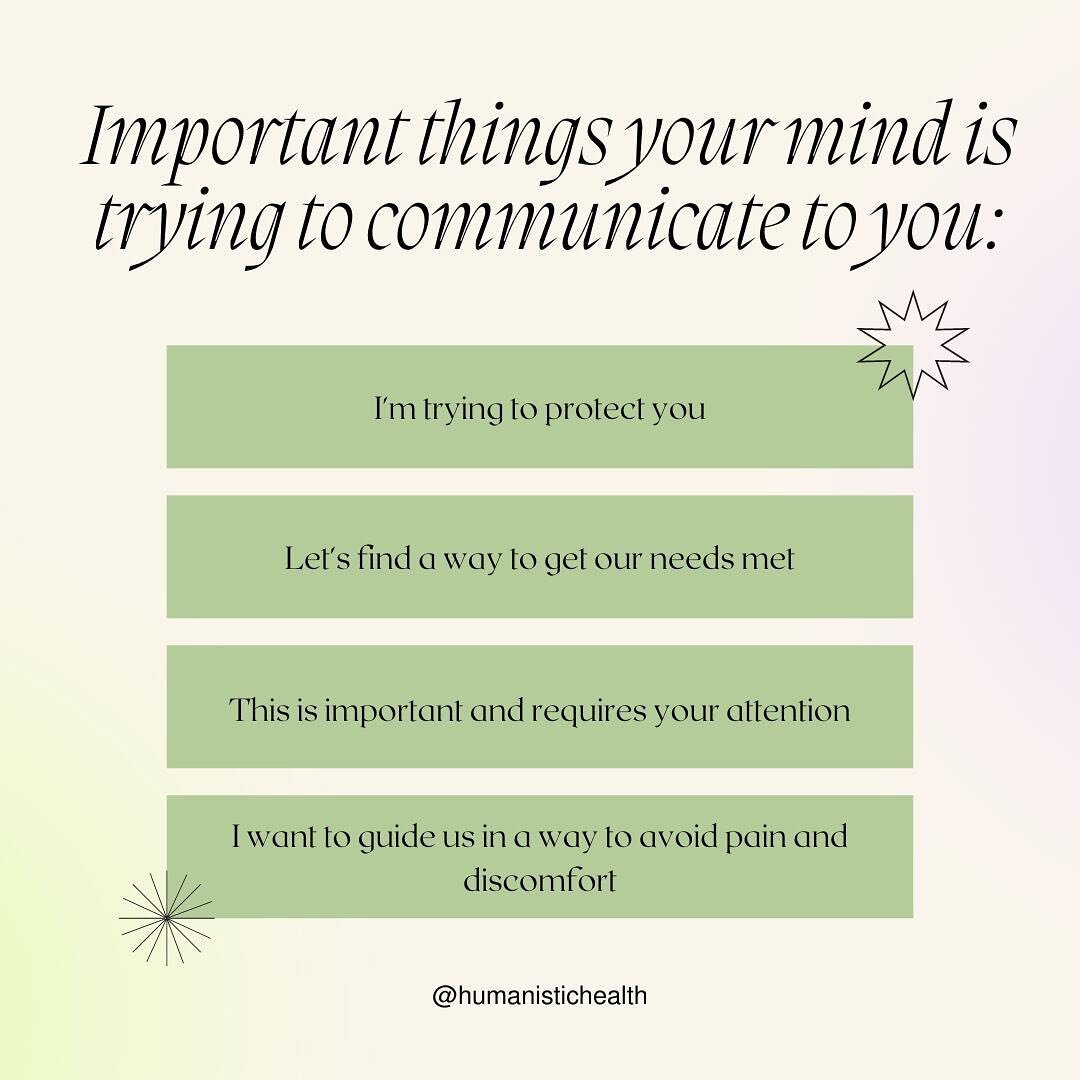 Our mind is incredibly powerful and has &ldquo;funny&rdquo; (and I may be using the term funny very loosely) ways of communicating with us in order to keep us safe and help us survive. 

This can be hard to believe when some of the thoughts we experi