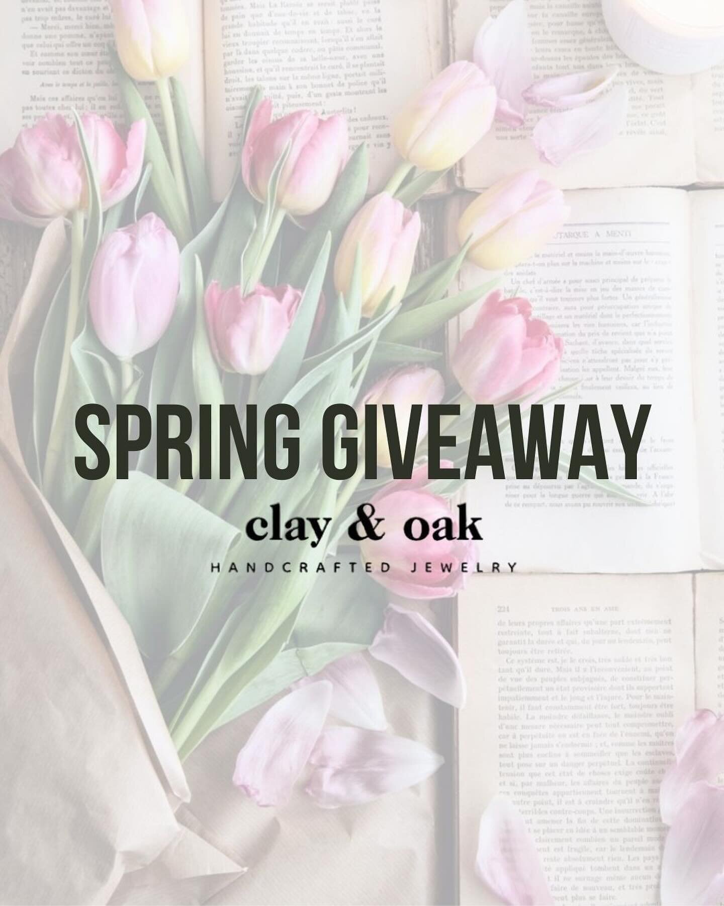 🌷Our small but mighty Spring Giveaway🌷

Enter your chance to win TWO free pairs of earrings AND a signature clay &amp; oak baseball hat (perfect to throw on when heading to the beach or to a sports game). 

I&rsquo;ve made it super simple to enter,