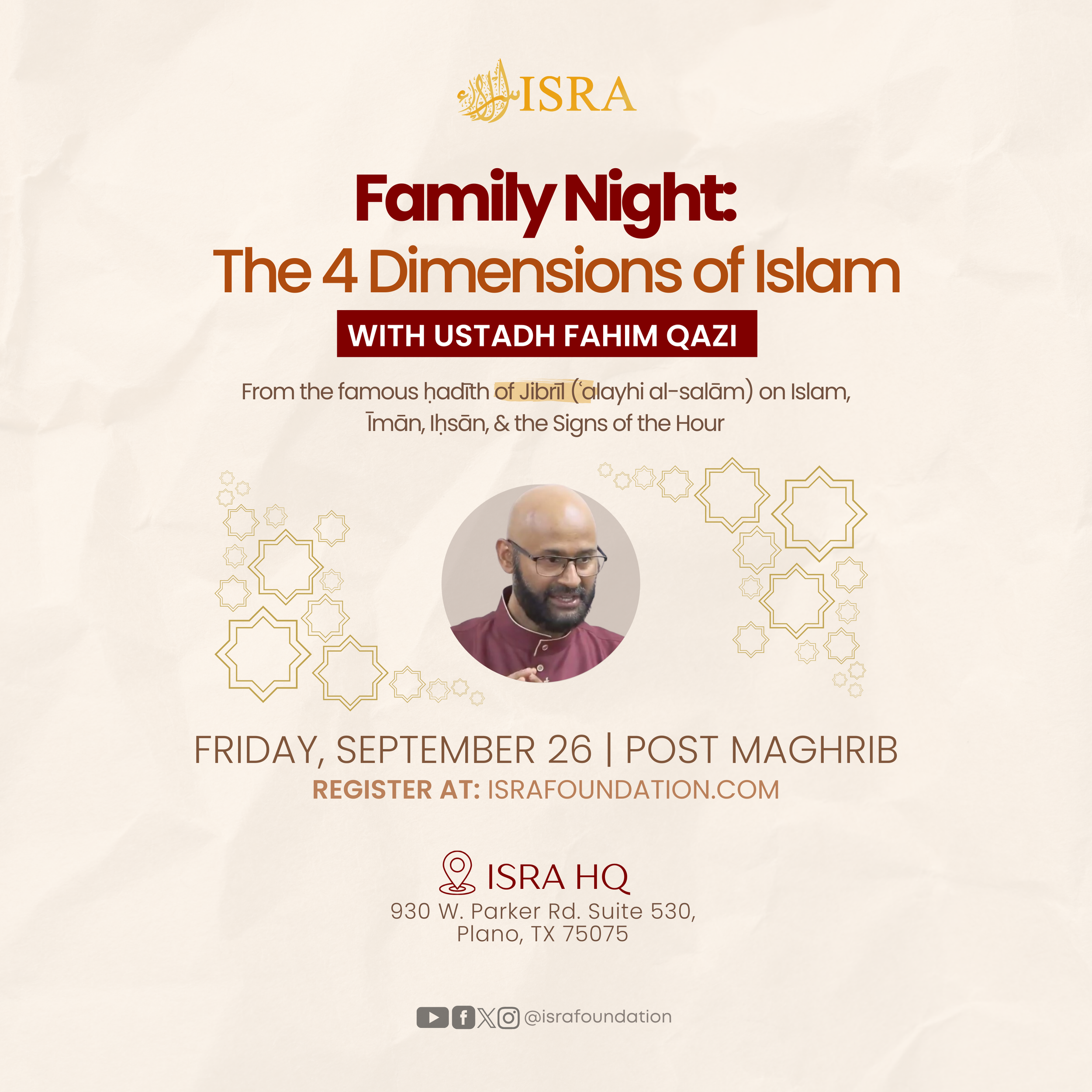 Family Night: The 4 Dimensions of Islam with Ustadh Fahim Qazi
