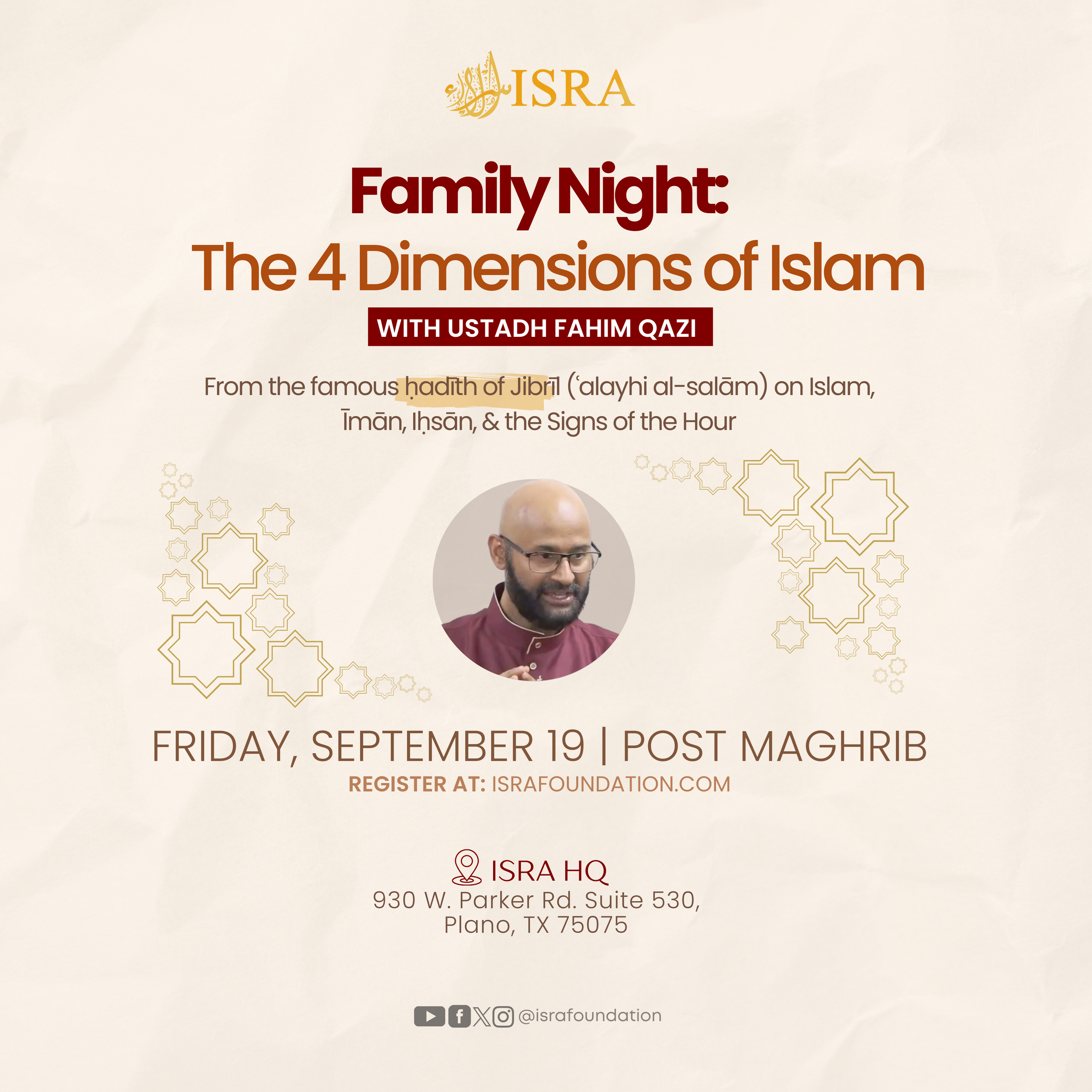 Family Night: The 4 Dimensions of Islam with Ustadh Fahim Qazi