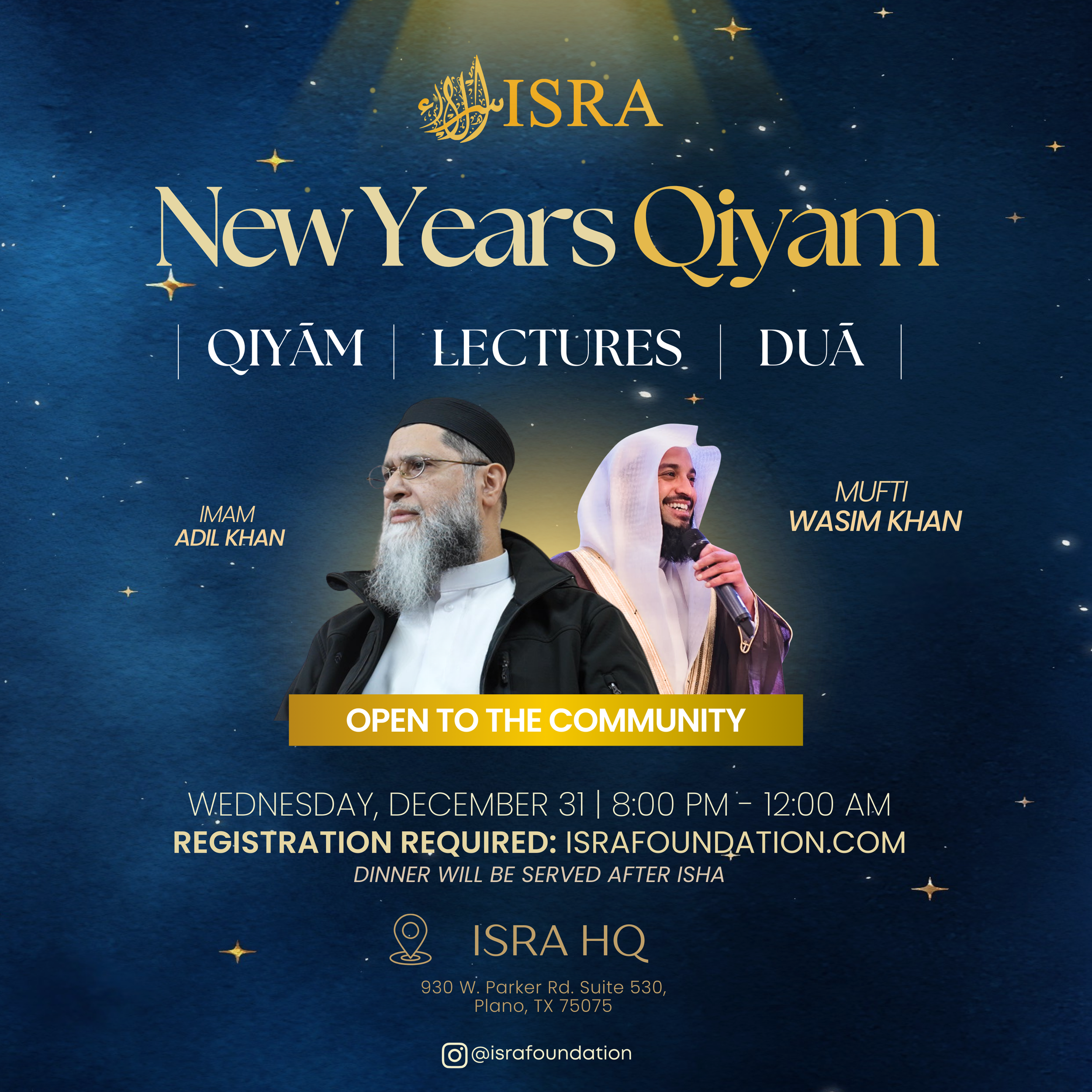 New Years Qiyām w/ Imam Adil Khan & Mufti Wasim Khan