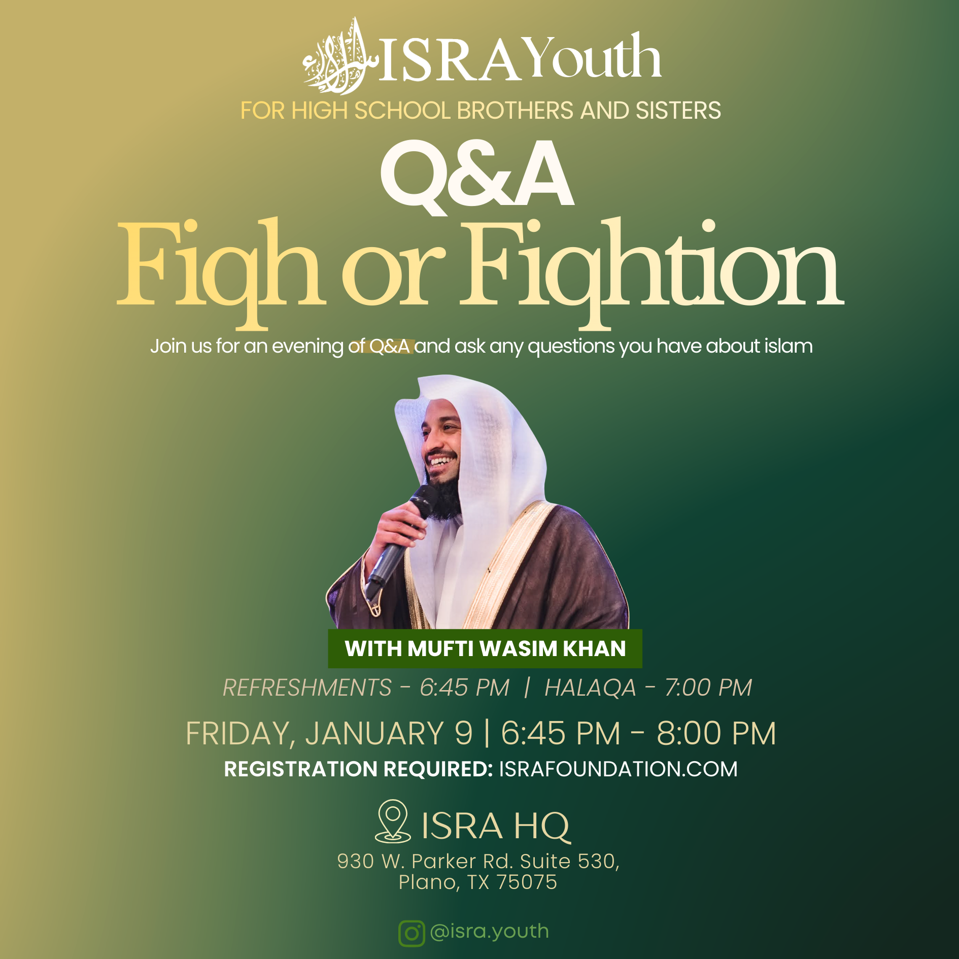Youth Q&amp;A With Mufti Wasim