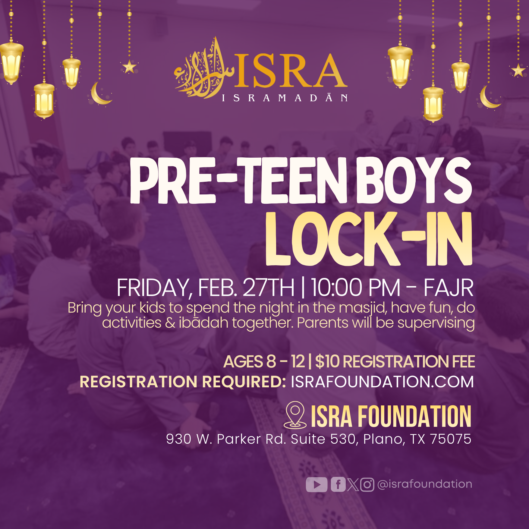 Pre-Teen Boys’ Lock-In