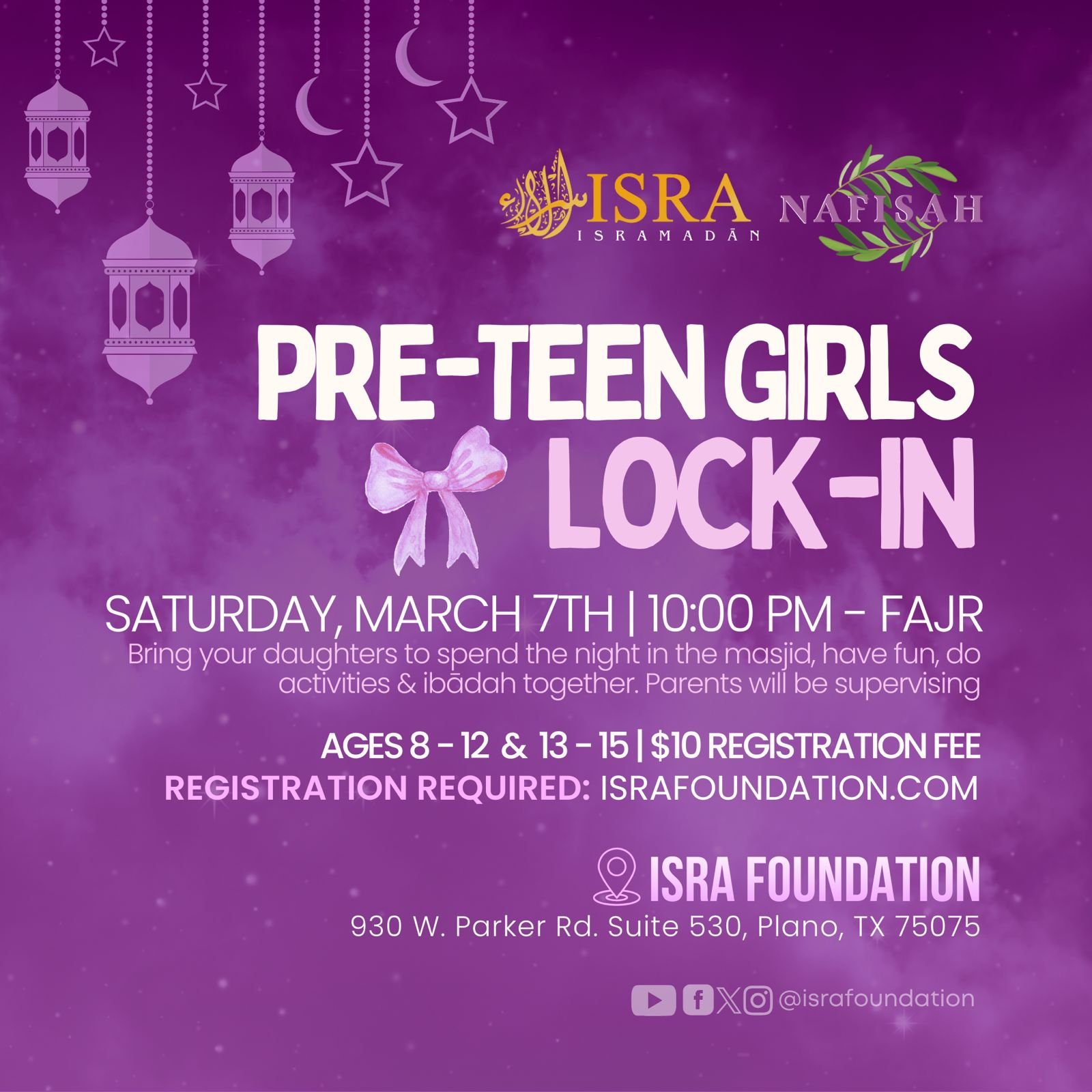 Pre-Teen Girls’ Lock-In
