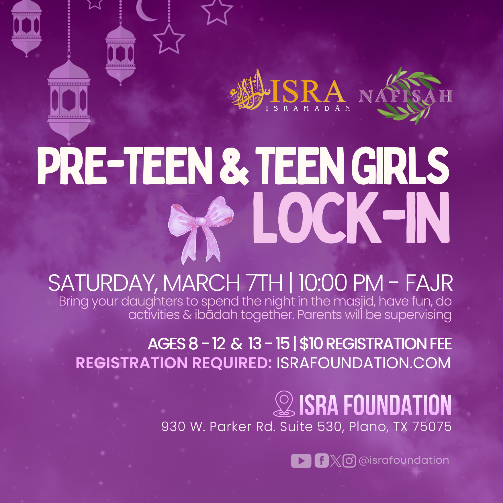 Pre-Teen &amp; Teen Girls’ Lock-In