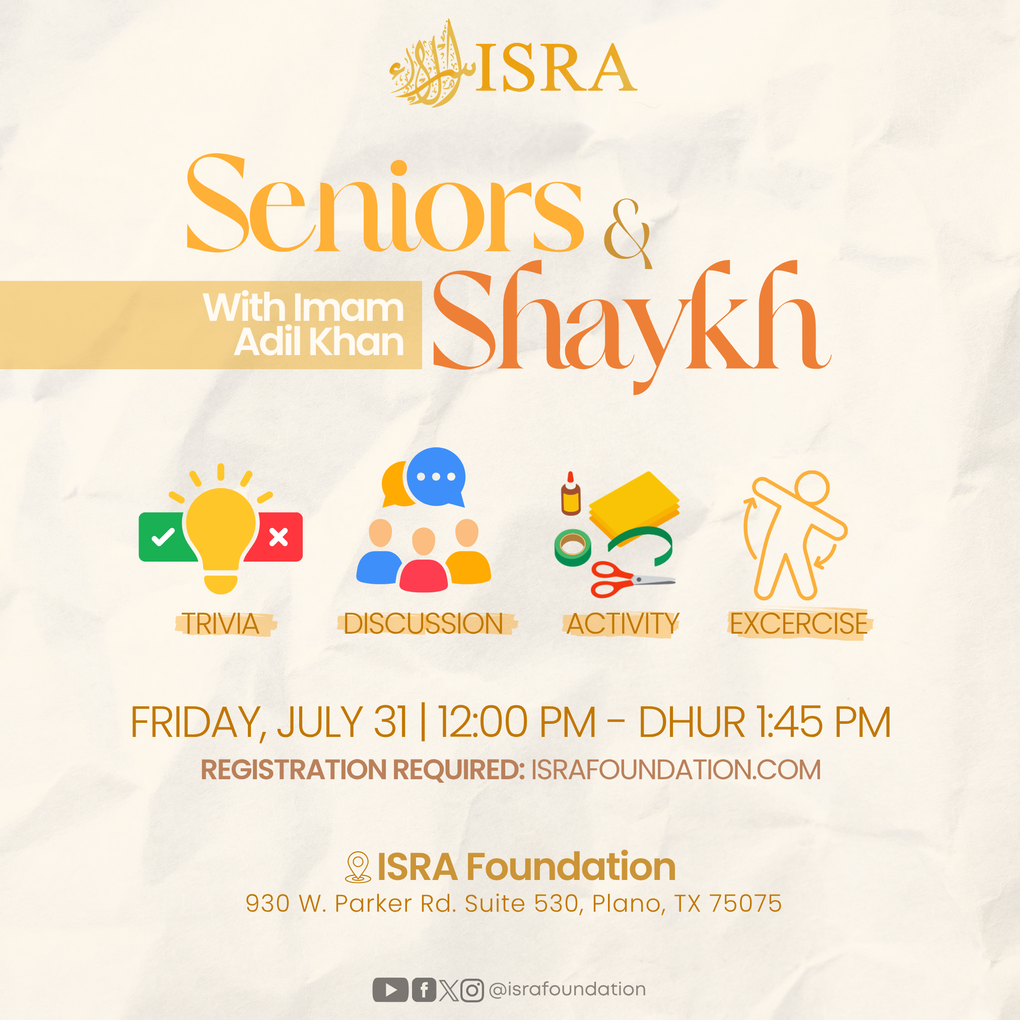 Seniors &amp; Shaykh with Imam Adil Khan