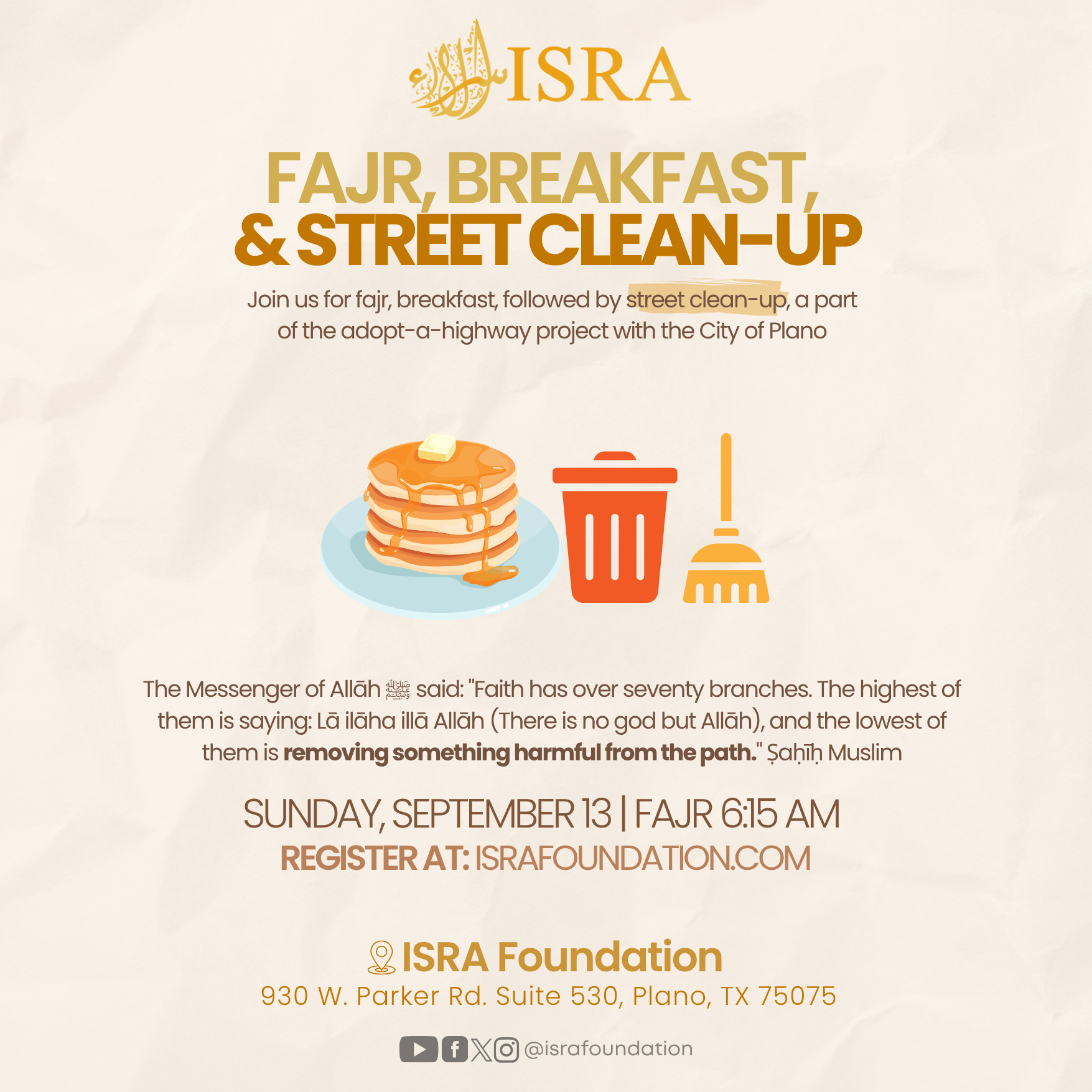 Fajr, Breakfast, &amp; Street Clean-Up