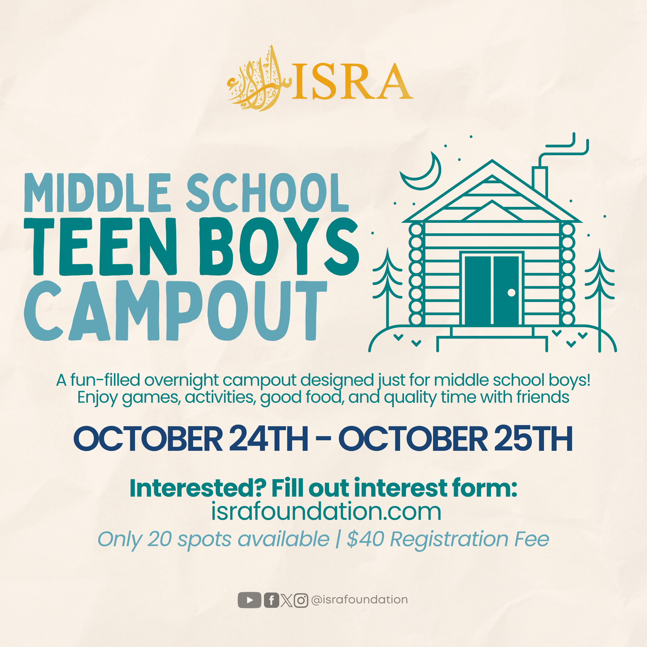 Middle School Teen Boys Campout
