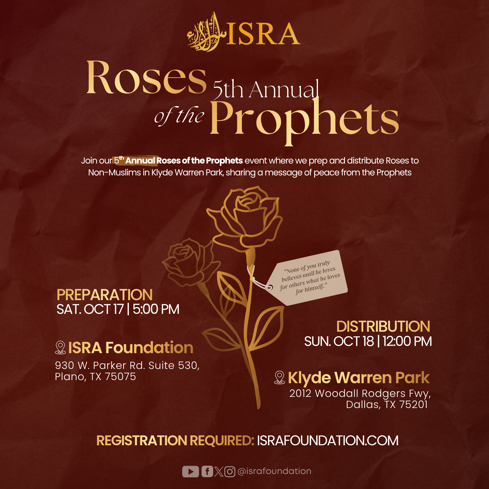 5th Annual Roses of the Prophets
