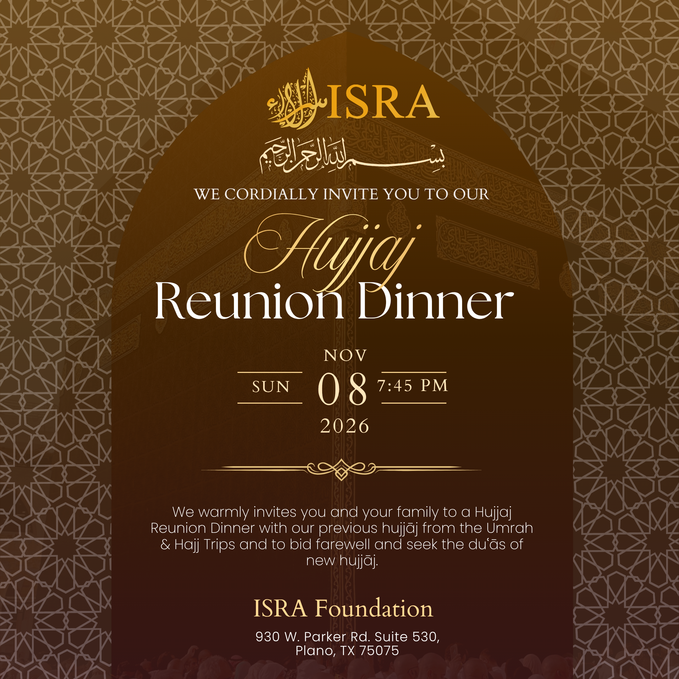 Hujjaj Reunion Dinner + Seminar