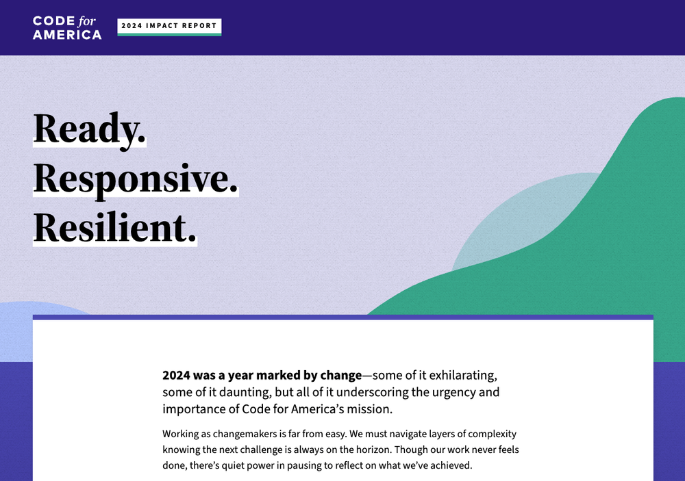 Code for America 2024 Impact Report