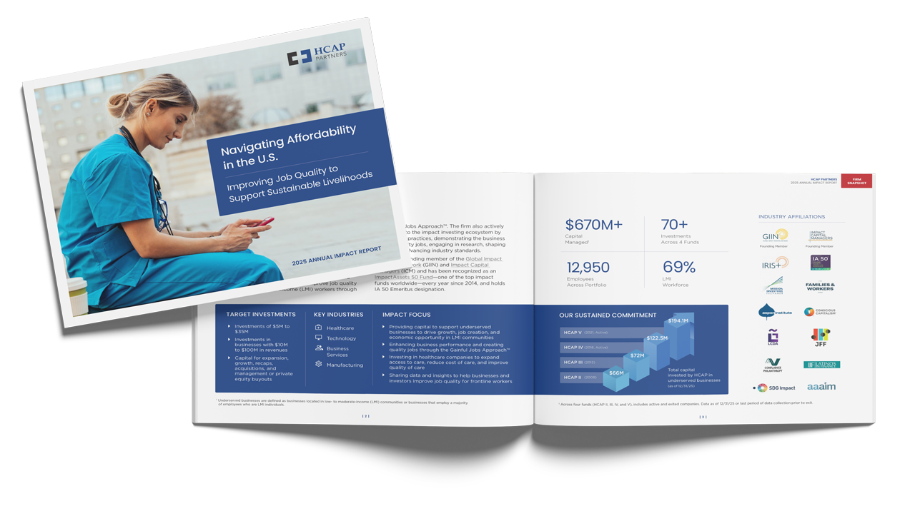HCAP Partners' 2025 Annual Impact Report