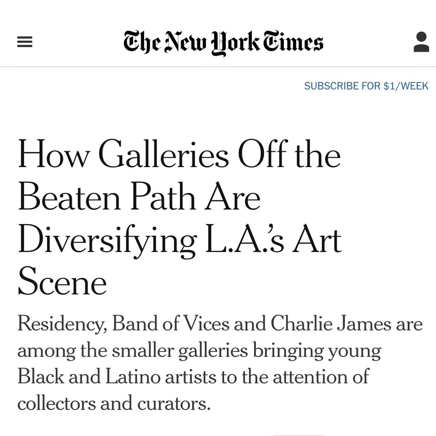 Recent media tings! We&rsquo;ve hella been out here these past few days. Please check out the recent articles in @nytimes, @observer, @destinationcrenshaw and @interview that feature the gallery and our amazing artists @kingtexas @larryli_official @d