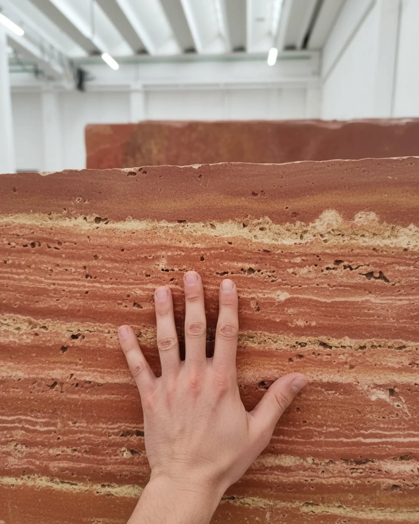 A closer look at red travertine.

From our teams hands on the block in the workshop to the full slab and then the Mayflower dressed in a dining room. This stone shows why colour in natural stone is worth leaning into. 

Warm, banded layers; real dept