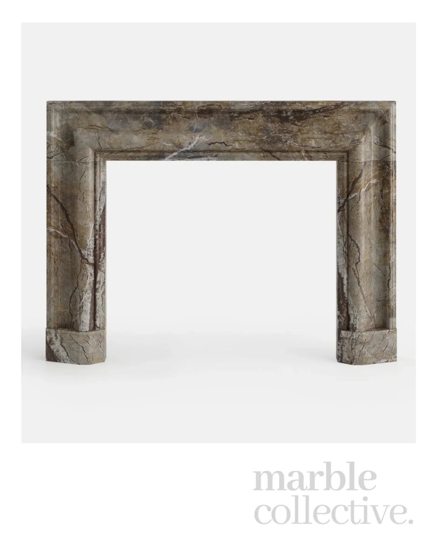 The Lucca mantel is a classical bolection reimagined with bold modern lines.

Handcarved in Earth Brown marble, every surface reveals deep layers of texture and tone, giving this piece both warmth and strength. Designed to anchor a room, it&rsquo;s a