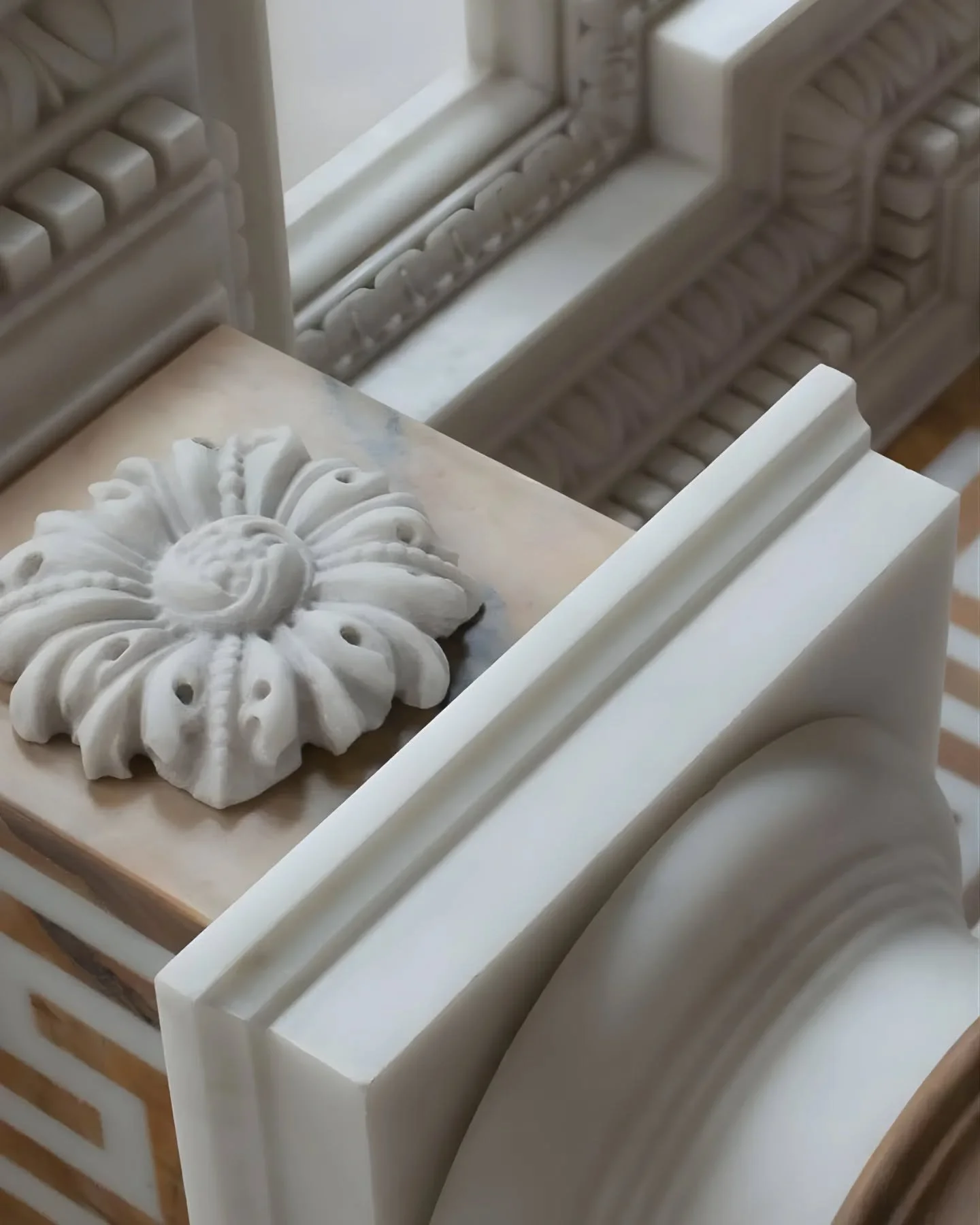 Craftsmanship starts long before a piece leaves the workshop. 

Every profile, curve and edge is carefully finished 🤍 balancing precision with the character of natural stone.

We work closely with our quarries and artisans to make sure each piece no