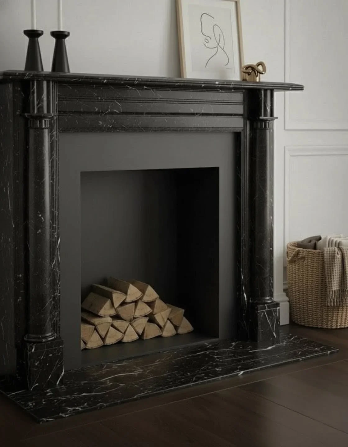 I shared a product spotlight on the Warwick last week, and I have to say I'm seeing it installed like this is always the best part.

I love how the Nero Marquina marble gives the design such depth and contrast, bringing out the classical Regency form