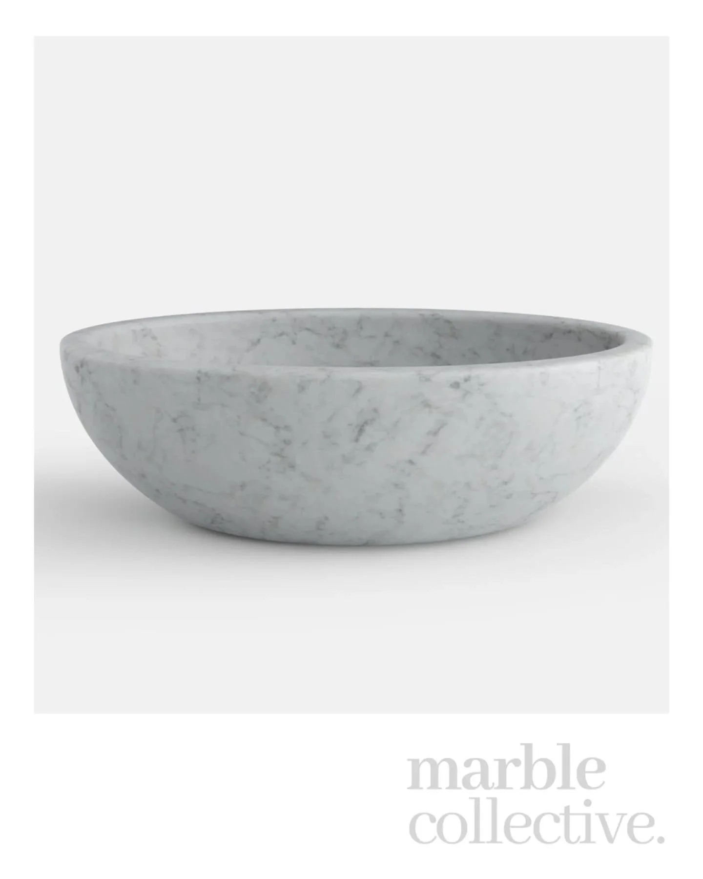 The Hudson bath and Hudson basin.
Two pieces from the same collection, designed to sit together and do exactly what they need to without shouting for attention.

Both are carved from solid marble, shaped with clean lines and a generous form that work