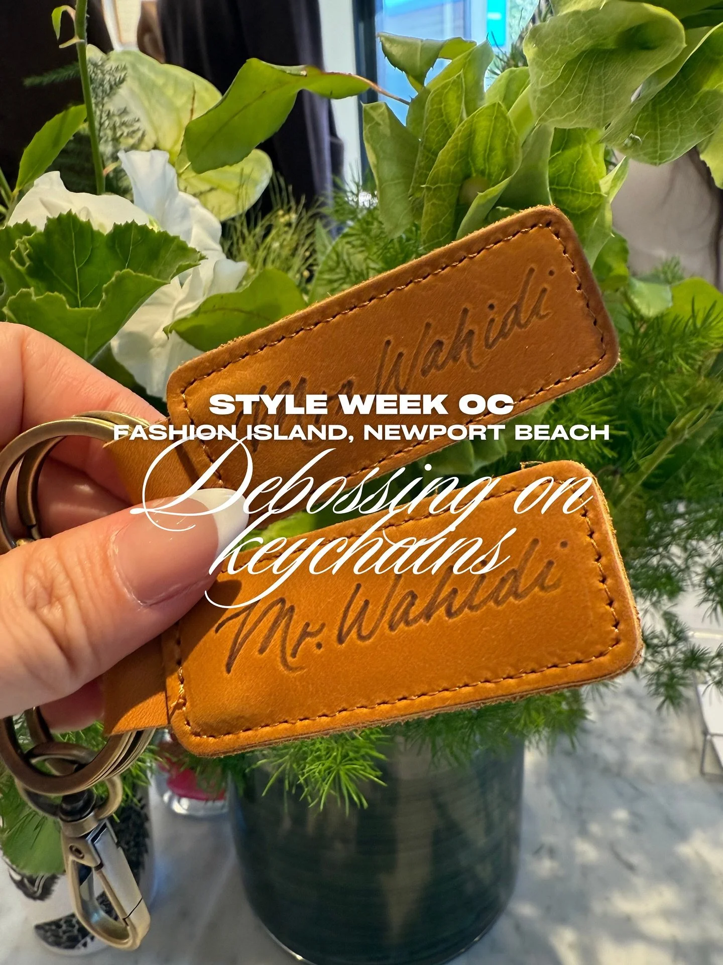 Coming in hot with leather debossing! 🔥

Quick, fun, beautiful! Leather debossing has been the inquiry of the season and I am looking forward to the next one! 

#orangecountycalligrapher #occalligrapher #BrandActivations #StyleWeekOC #LiveEventArtis