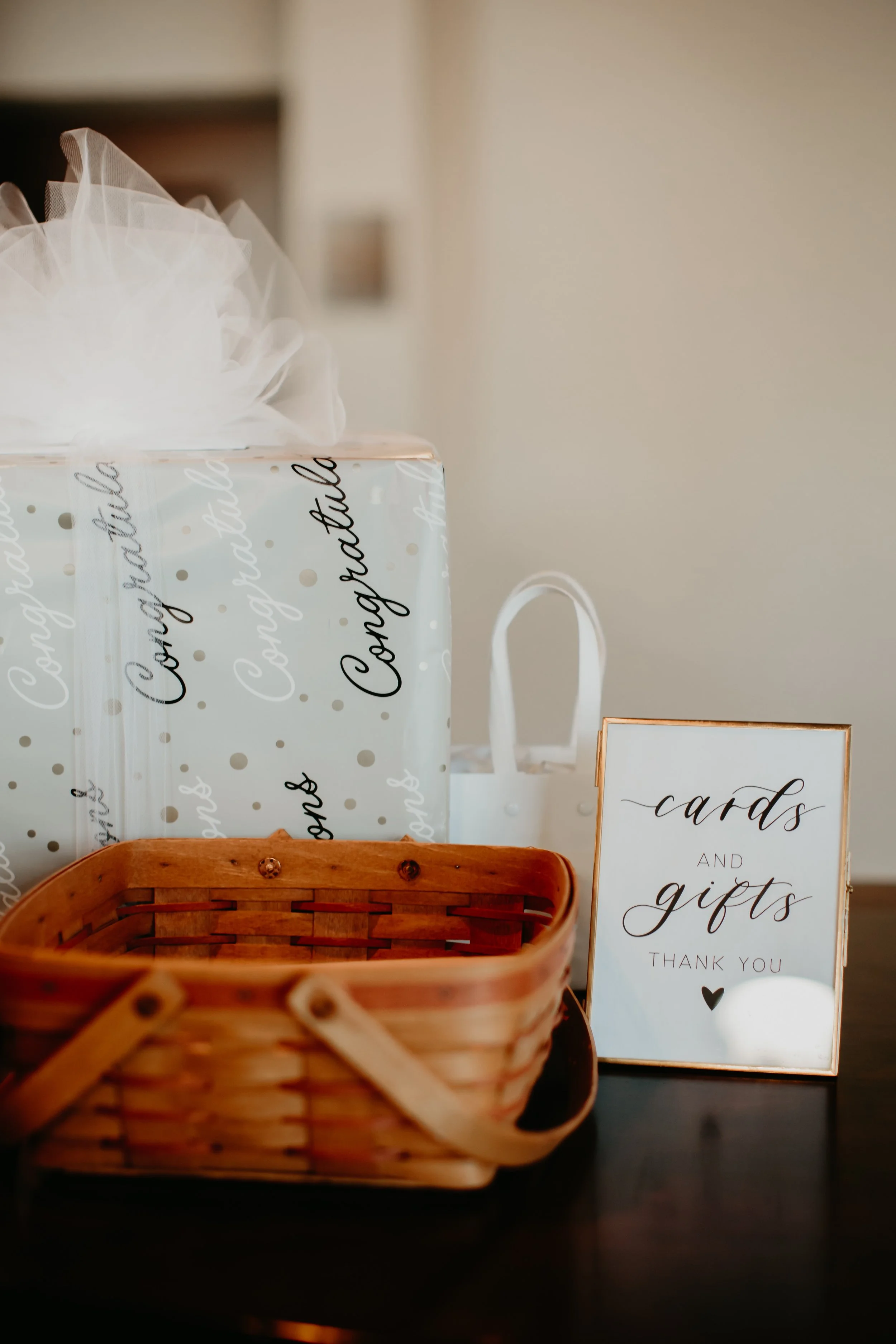 Queena Hoang - Orange County and Southern California Calligrapher, Engraver, and Creative Designer - Wedding Details - Cards and Gifts Sign - Wedding Signage