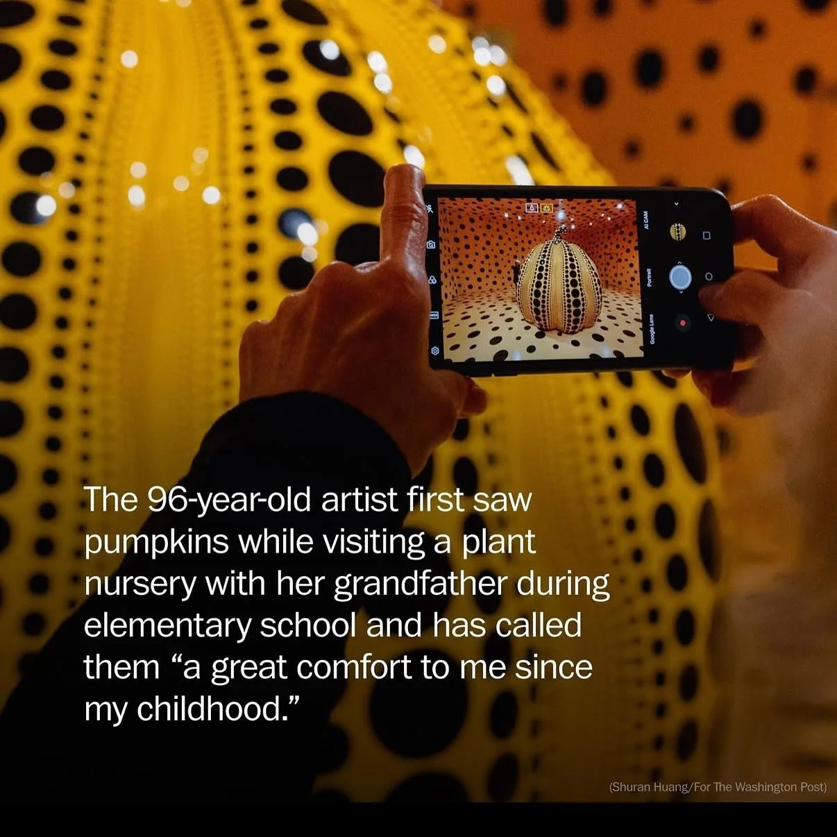 Happy Halloween! 🎃 All hail the pumpkin&hellip; as seen through the eyes of the iconic Yayoi Kusama. She describes the pumpkin as having &ldquo;generous unpretentiousness&rdquo;, which has drawn her back to incorporating it into her work. 🧡

At 96,