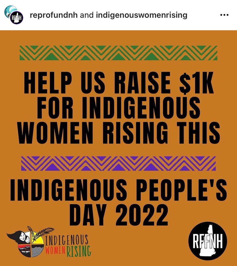 Today is Indigenous People&rsquo;s Day. @indigenouswomenrising is an abortion rights and advocacy group for Native American people needing access to abortion, reproductive healthcare, funding, doula training, and much more.

Today, their fundraising 