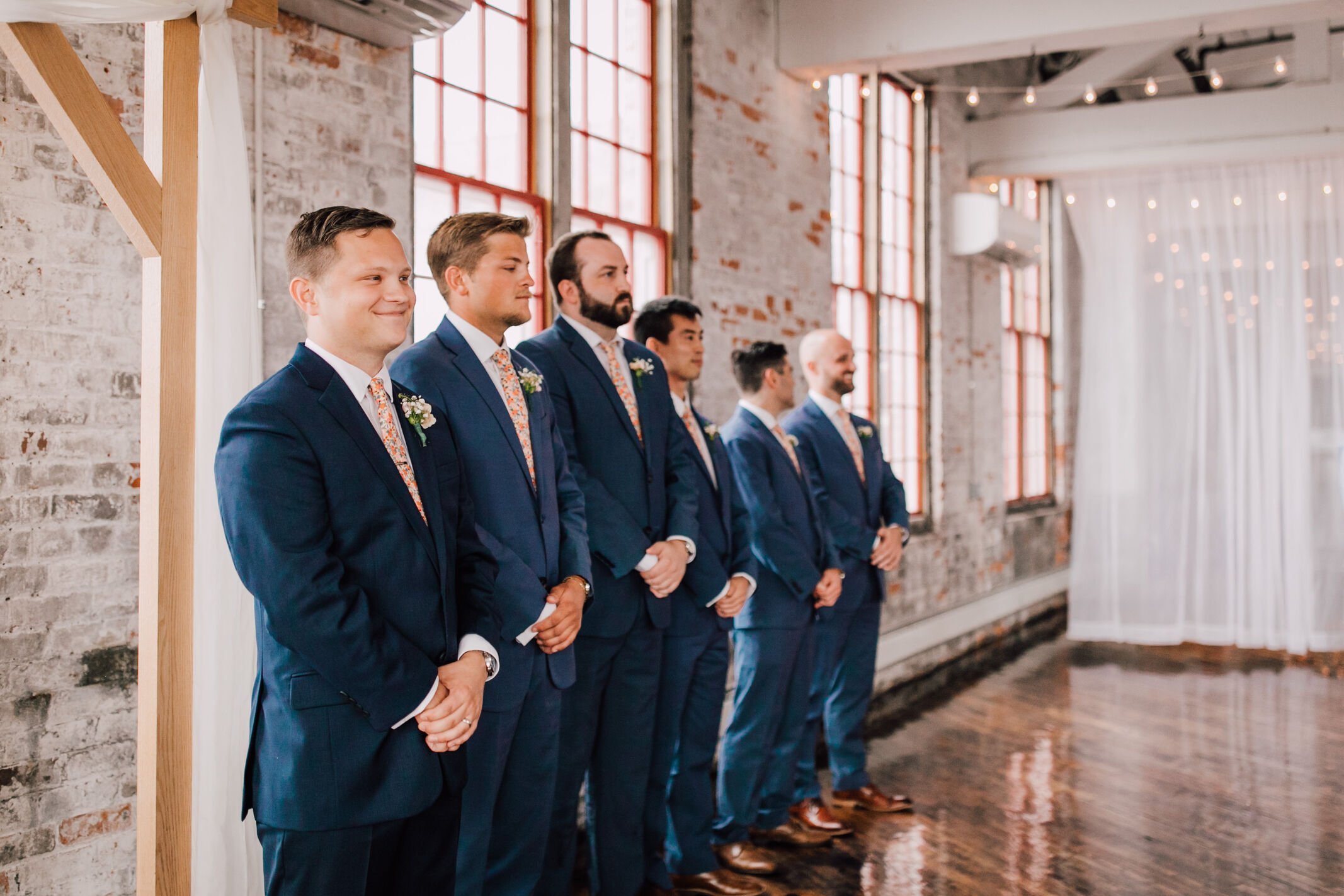  Groom waits for his bride during their vow renewal&nbsp; 