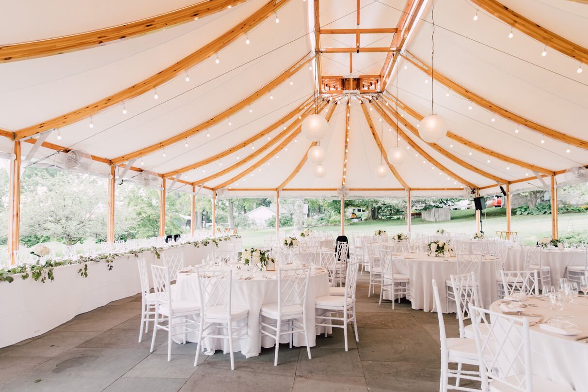  aurora inn inside tent area from a cayuga lake wedding 