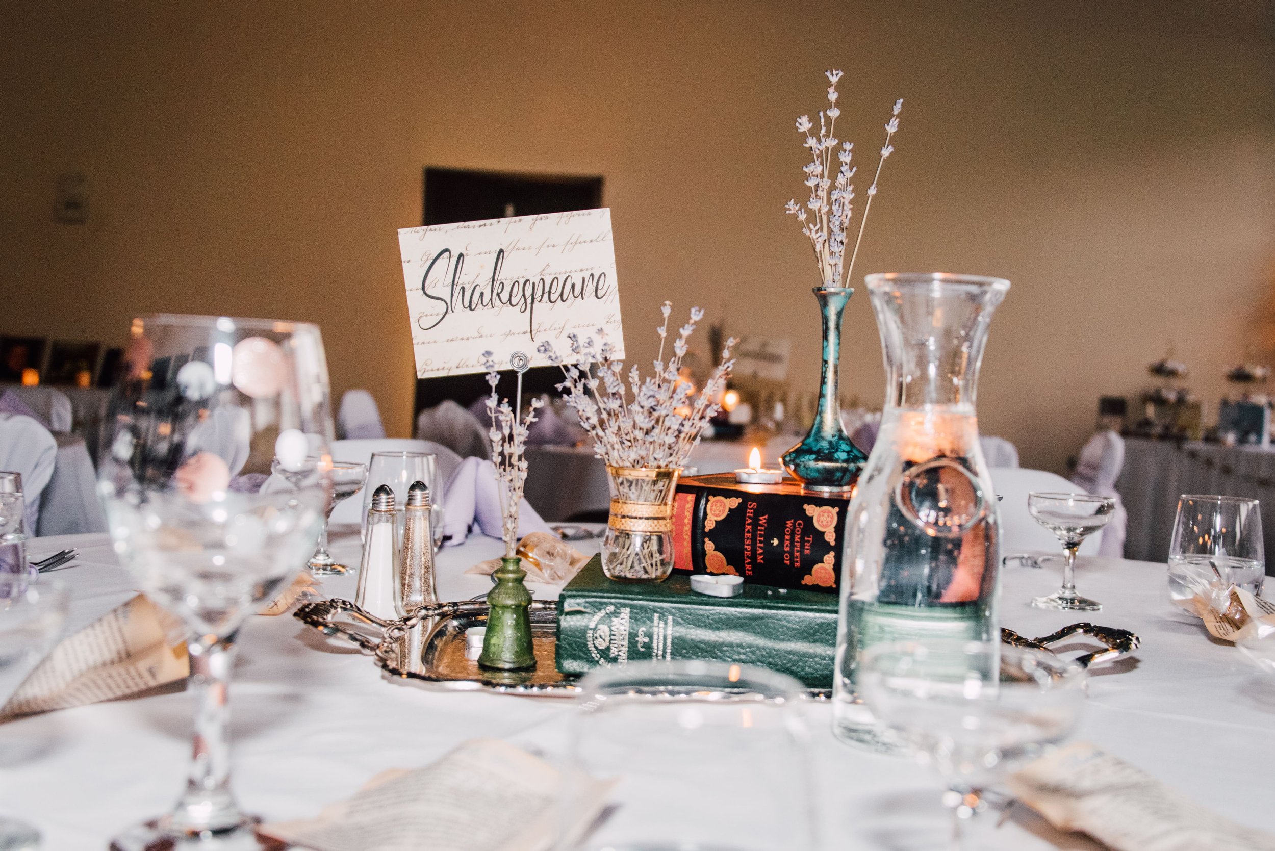 library-themed wedding