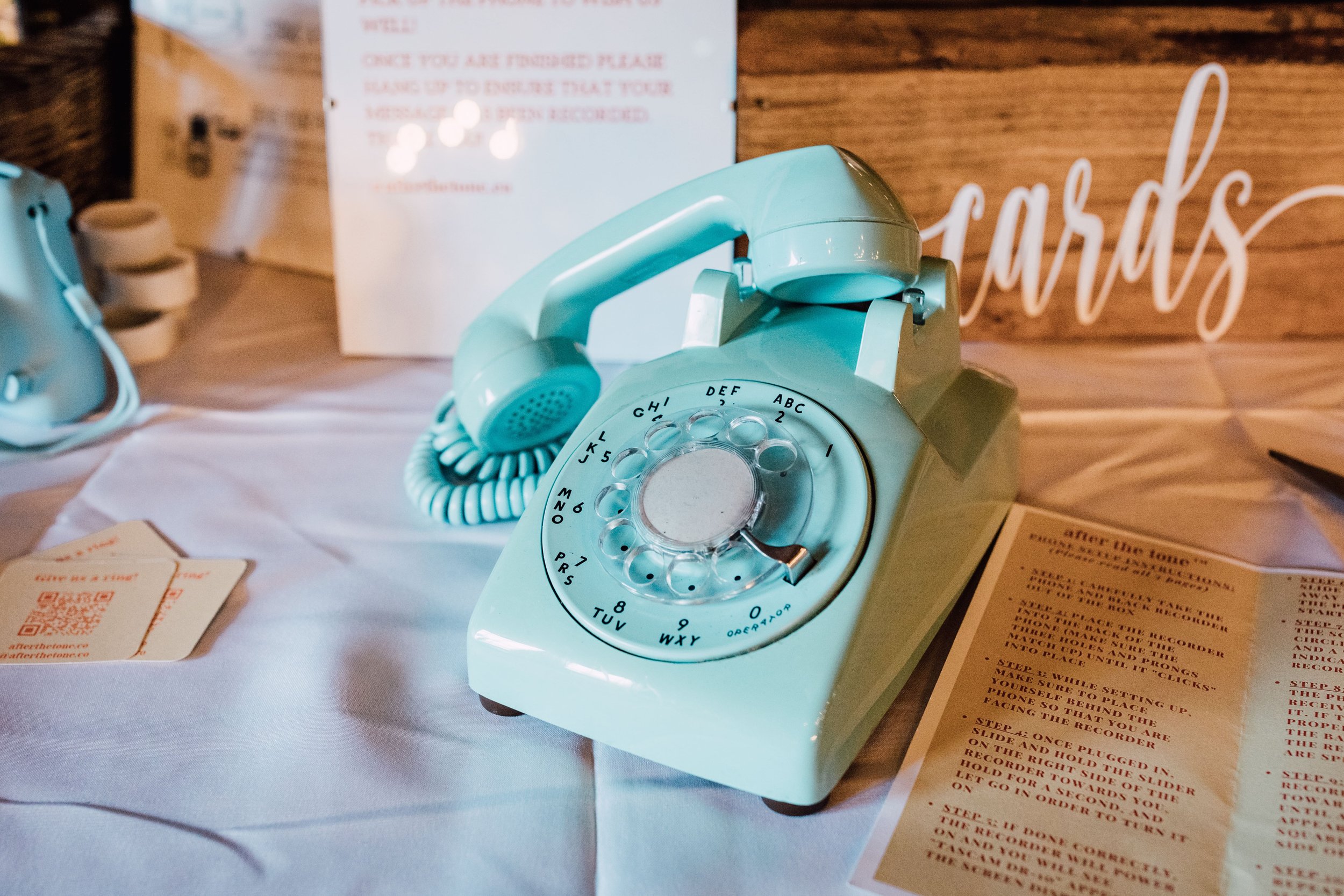  leave a message telephone from an elegant barn wedding 