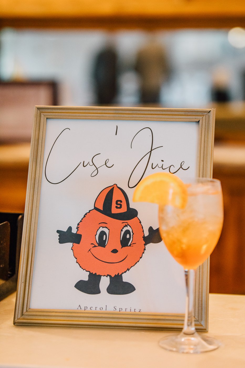  Custom cocktail for a fingerlakes wedding, named after the Syracuse University mascot, Otto 