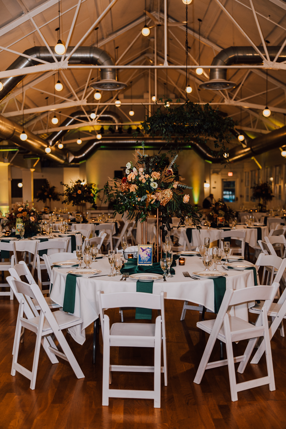  Ballroom at Emerson Park Pavilion with white tables and chairs 