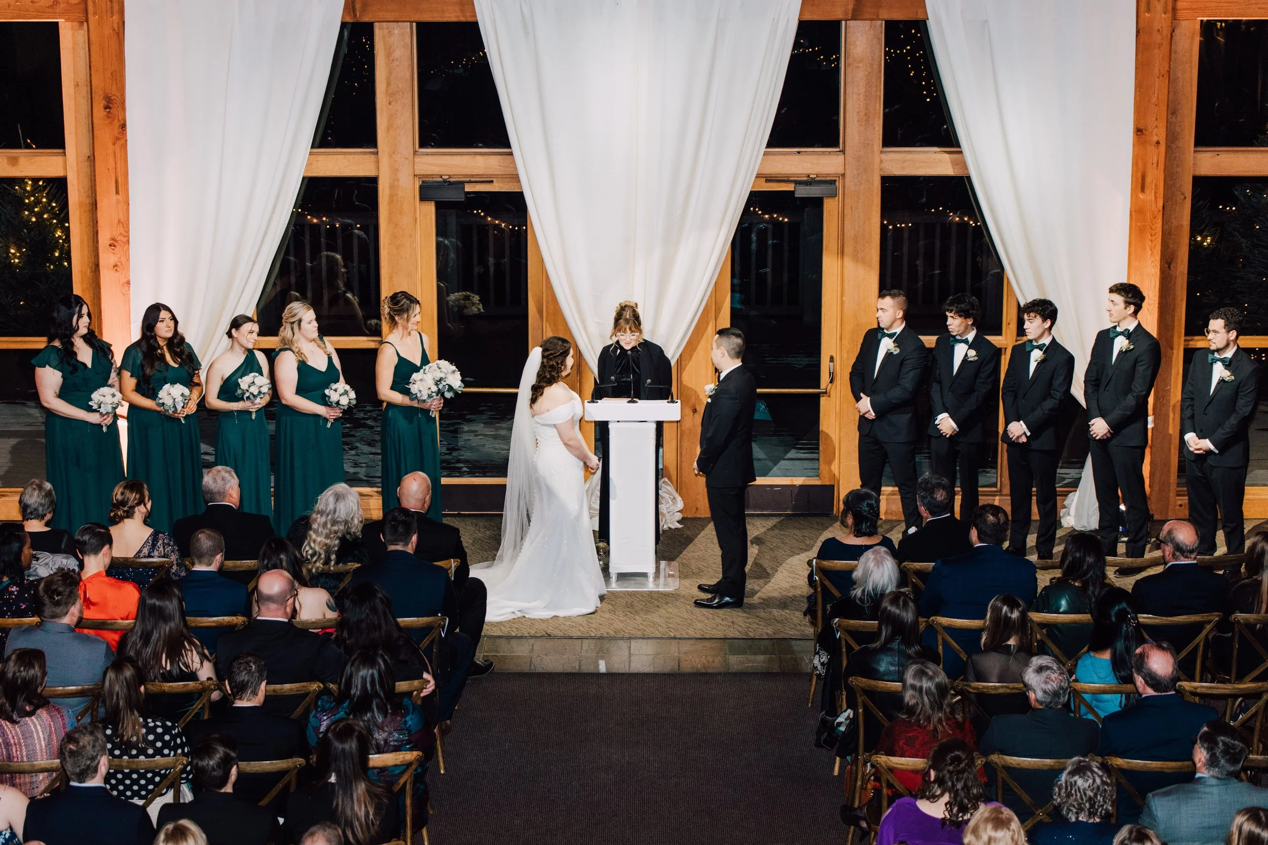 The Lodge Winter Wedding Ceremony