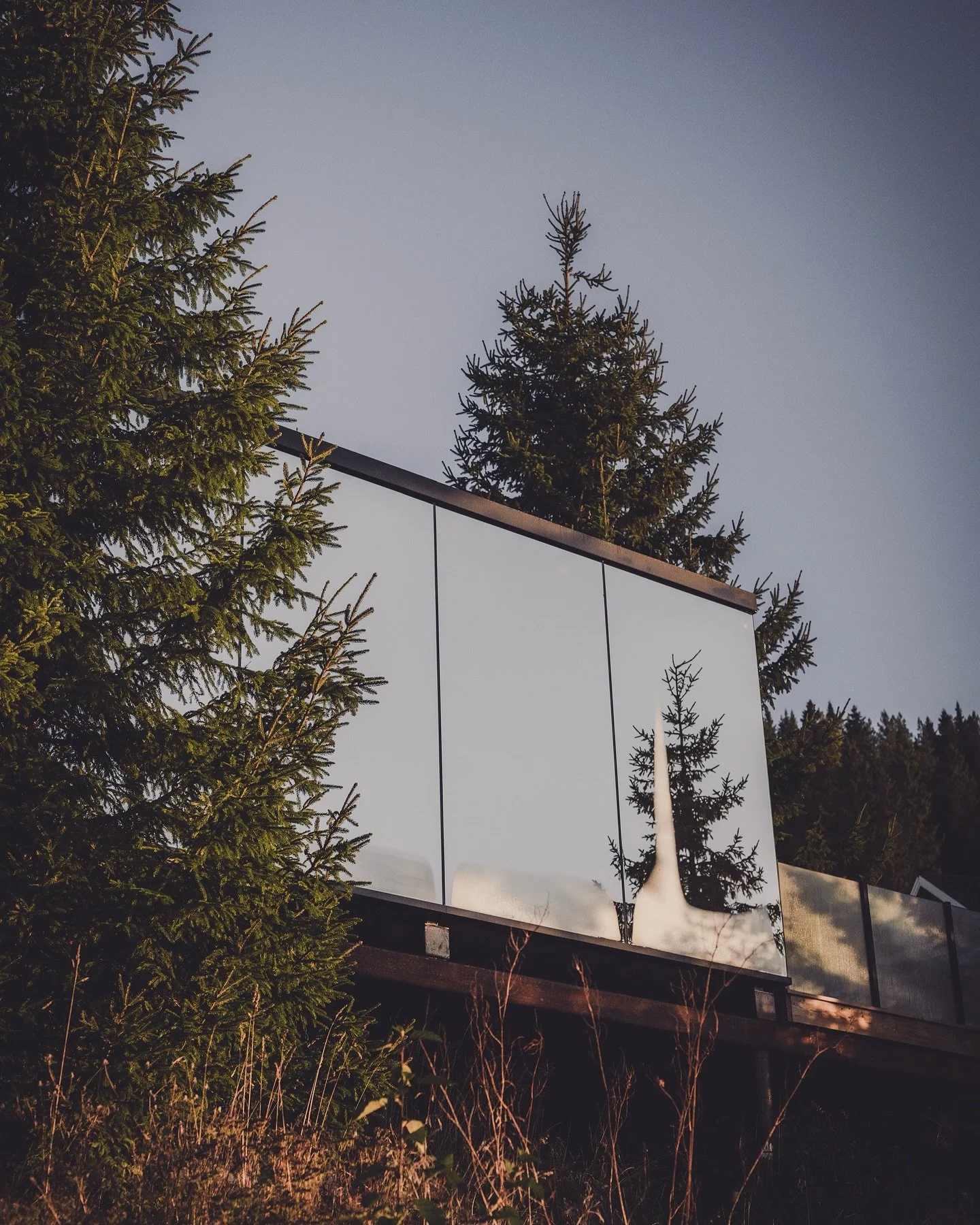When artists retreat into their inner world, I imagine a space that feels safe, receptive, and all-consuming.

One such place exists: a glass cabin called FURU. Nestled among pine trees, morning fog, and whispers of the forest, it blurs the line betw