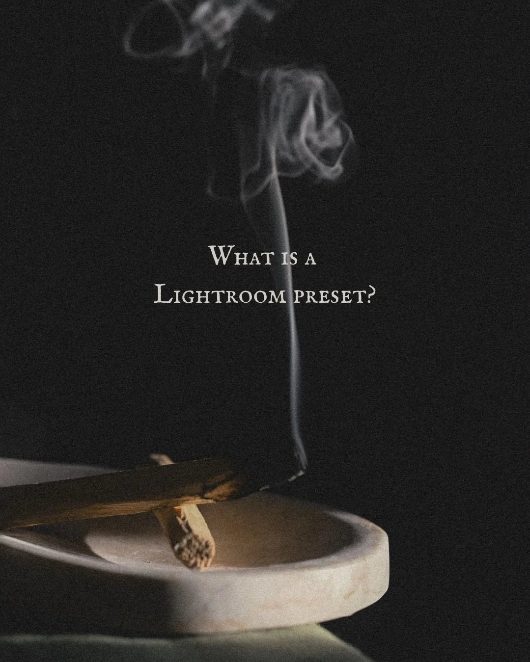 You might have heard me and other creatives talk about presets. But what actually IS that?

If you asked me, I&rsquo;d tell you it&rsquo;s a recipe that holds a mood. A finished filter of sorts to put on your images in the free app Lightroom.

Preset