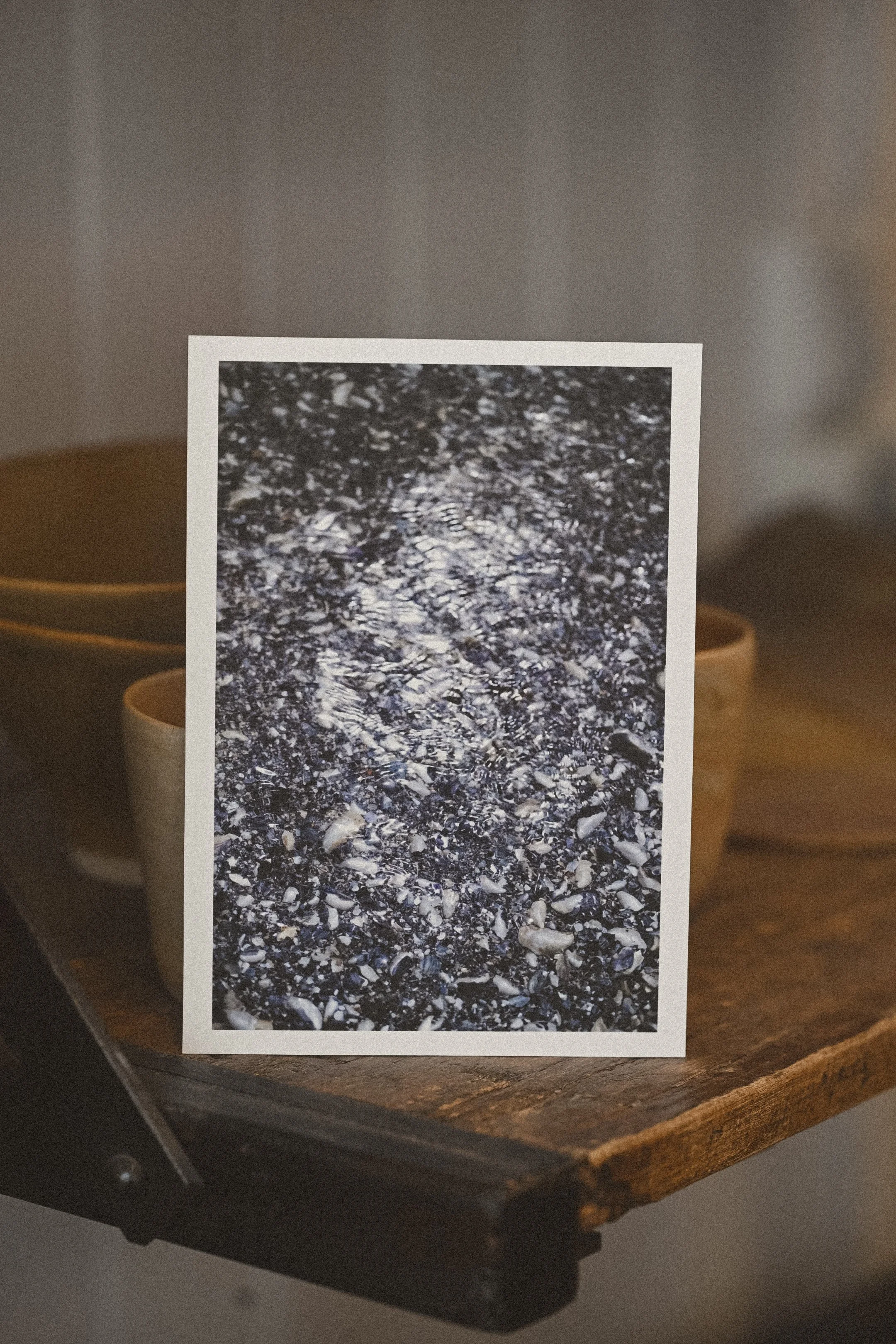 Purple beach art card