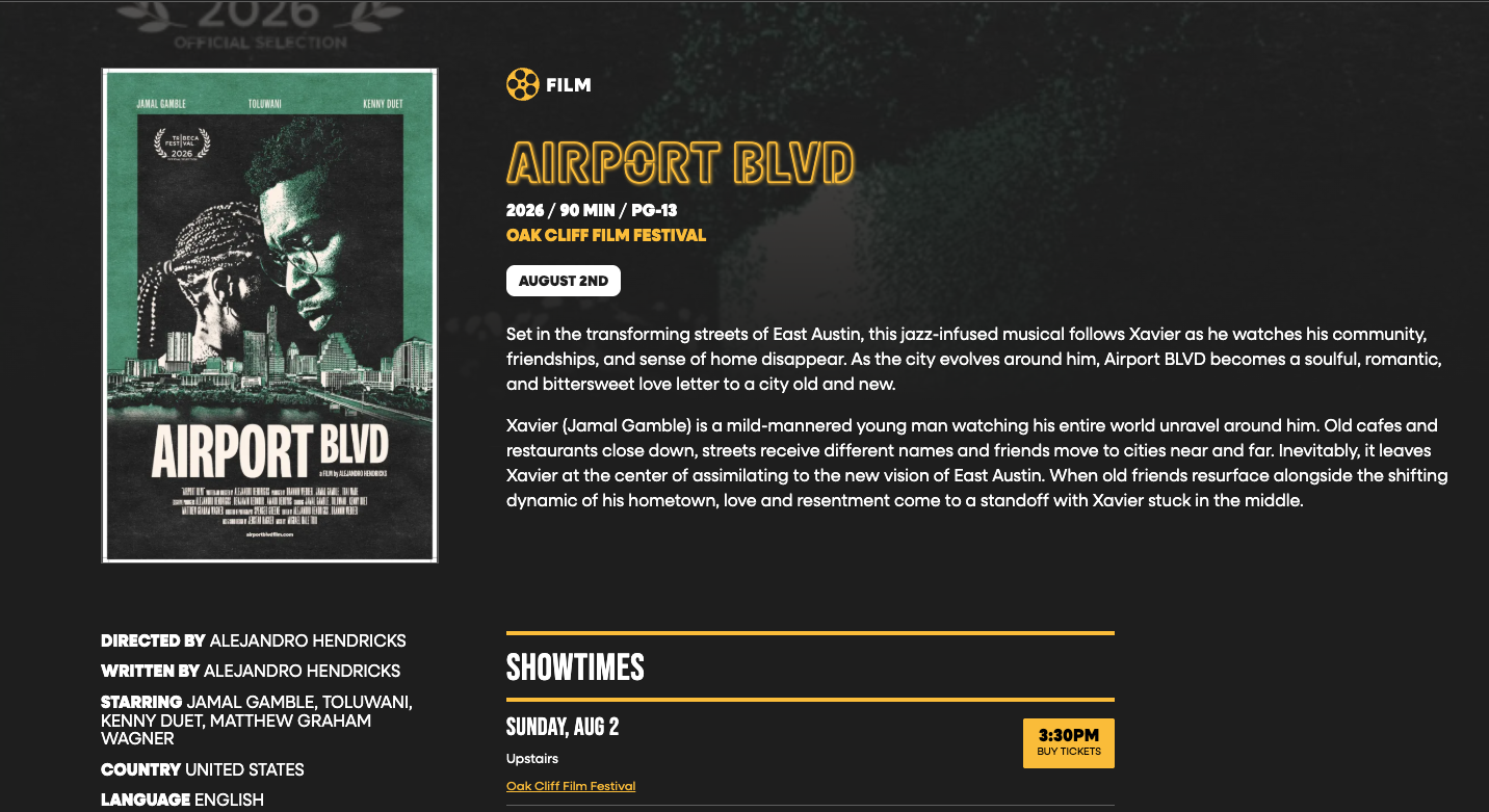 Get Tickets to our Oak Cliff Premiere!