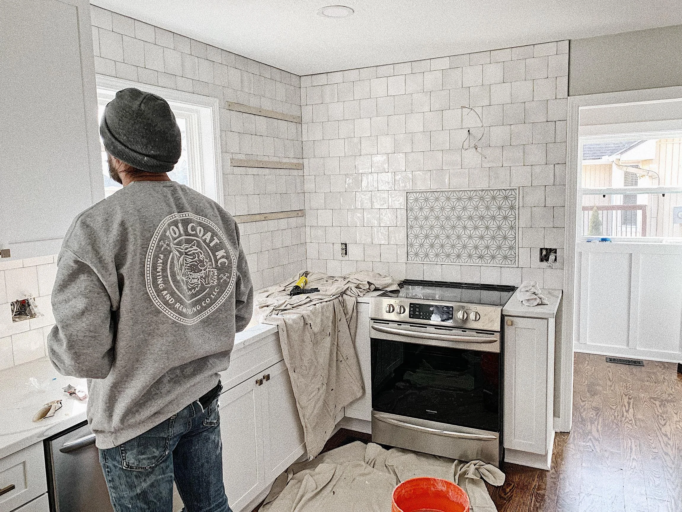 Professional tile installation in Kansas City by Top Coat KC