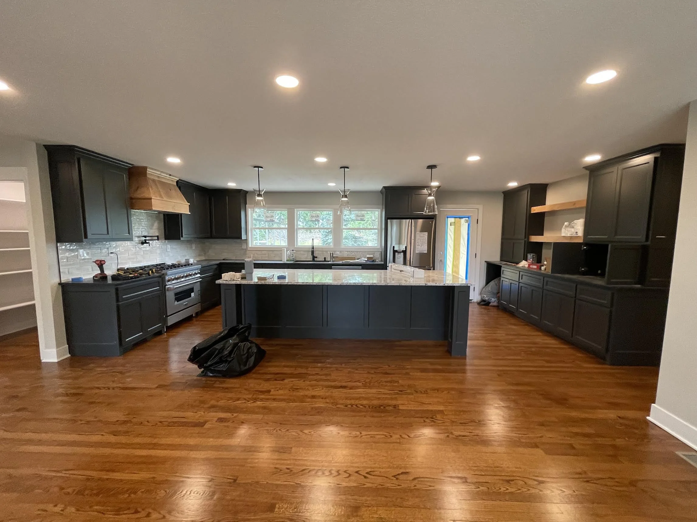 Interior kitchen painting project in Kansas City by Top Coat KC