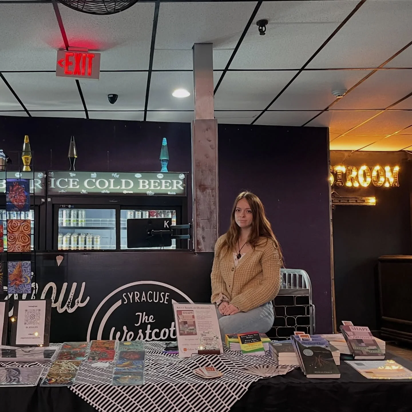 I&rsquo;m here at @thewestcotttheater with the incredibly talented @a_mckalsen (pictured). Stop by to see us and wrap up your holiday shopping 🛍️ by shopping local. 

#authorlife #shopsmall #syracuseny #315