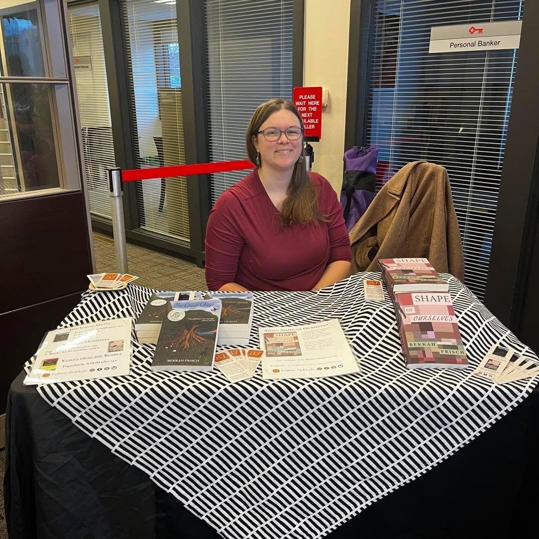 Come see me at Key Bank in Mexico as part of the Books and Brew winter craft market. I&rsquo;ll be here until 3! 

#authorlife #bookishlife #shopsmall