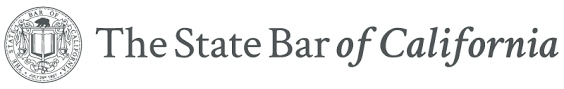 The logo of The State Bar of California with official seal and text.