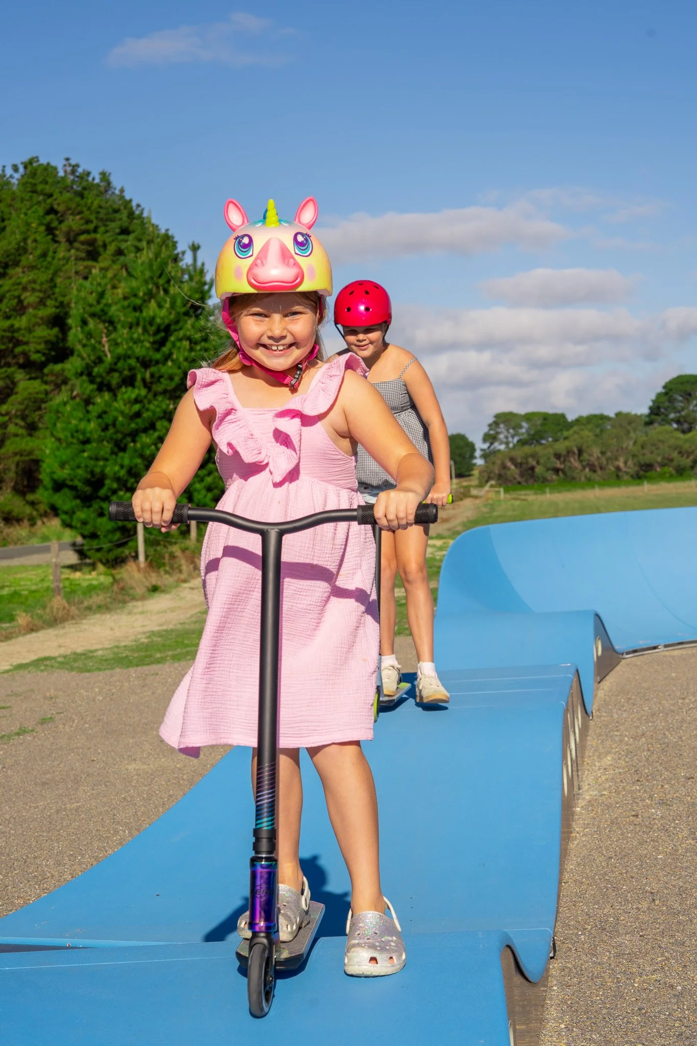 Pump Track - scooters for hire from reception