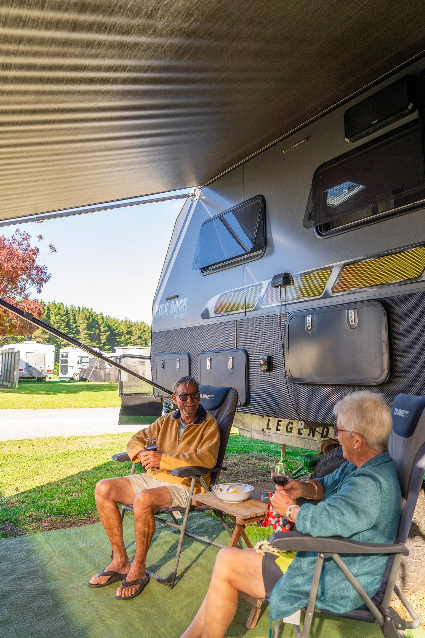 Relax on your site under your awning