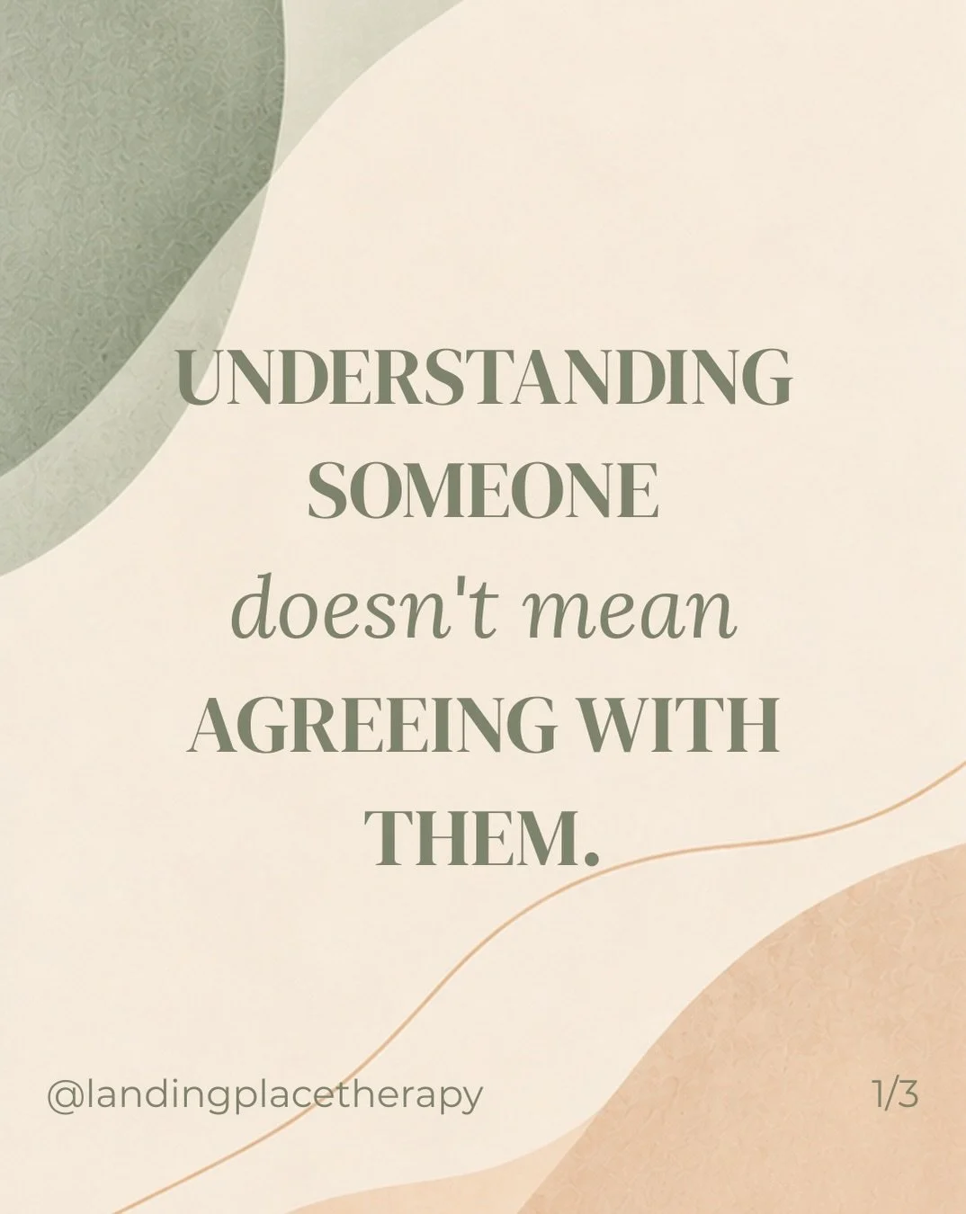 Sometimes understanding someone can feel like it comes with strings attached.

If I understand why you feel that way, does that mean I agree with you?
Does it mean I need to do something differently?
Does it mean my own experience matters less?

Not 