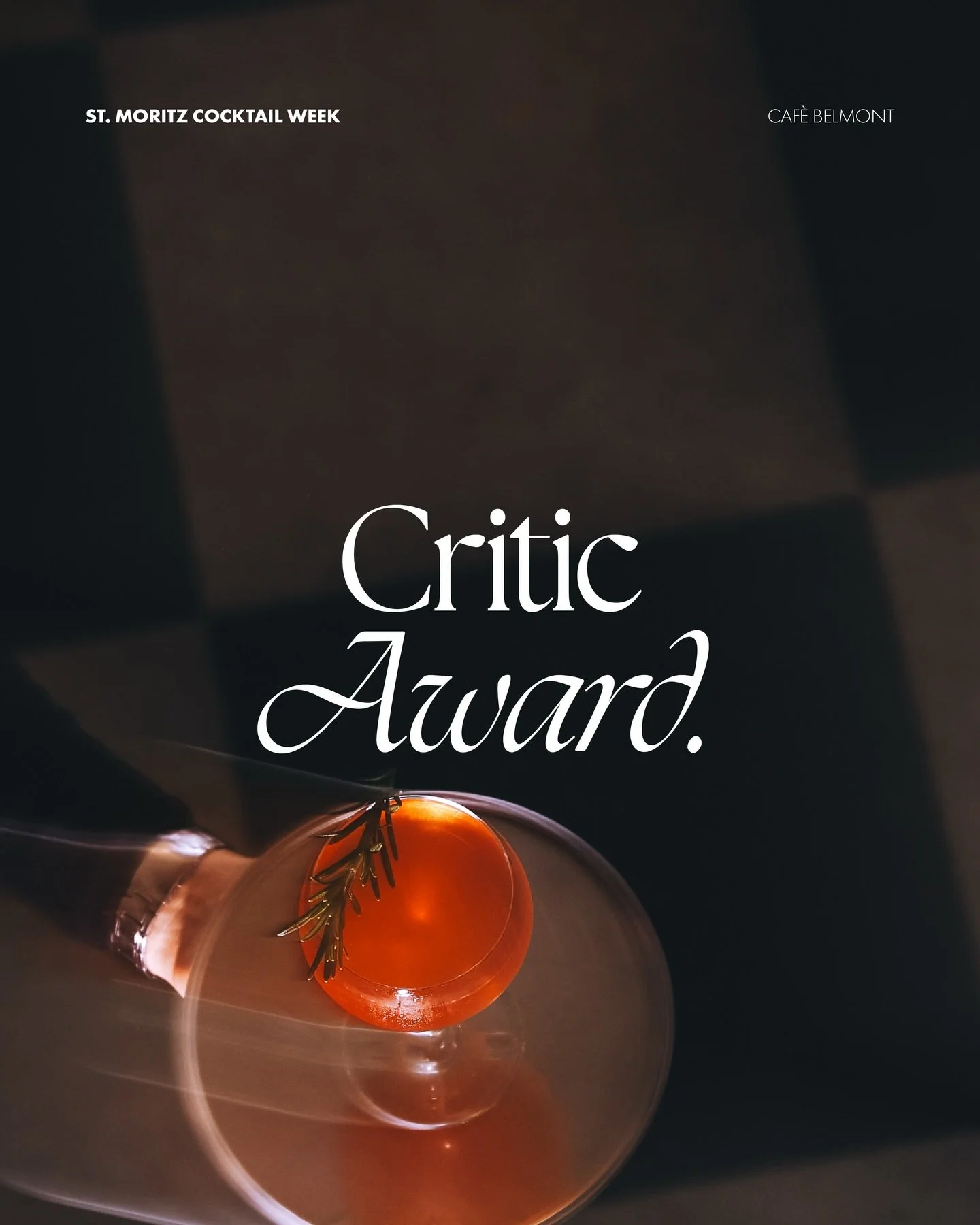 This year the Critic Award went to a very brave participant: @thomas.incondi from @belmont.stmoritz! He was awarded for his courage and technical skill with his non-alcoholic cocktail &ldquo;Jomfru&rdquo;, congratulations!