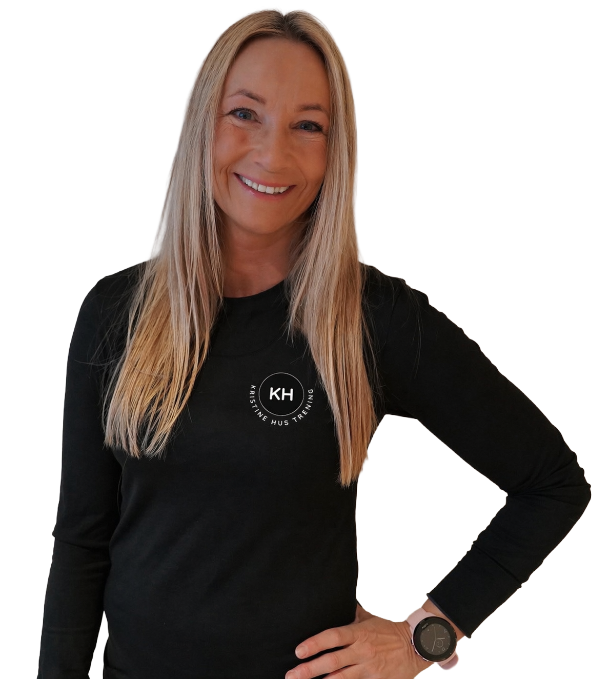 Kristine Hus i svart HUS-treningstøy