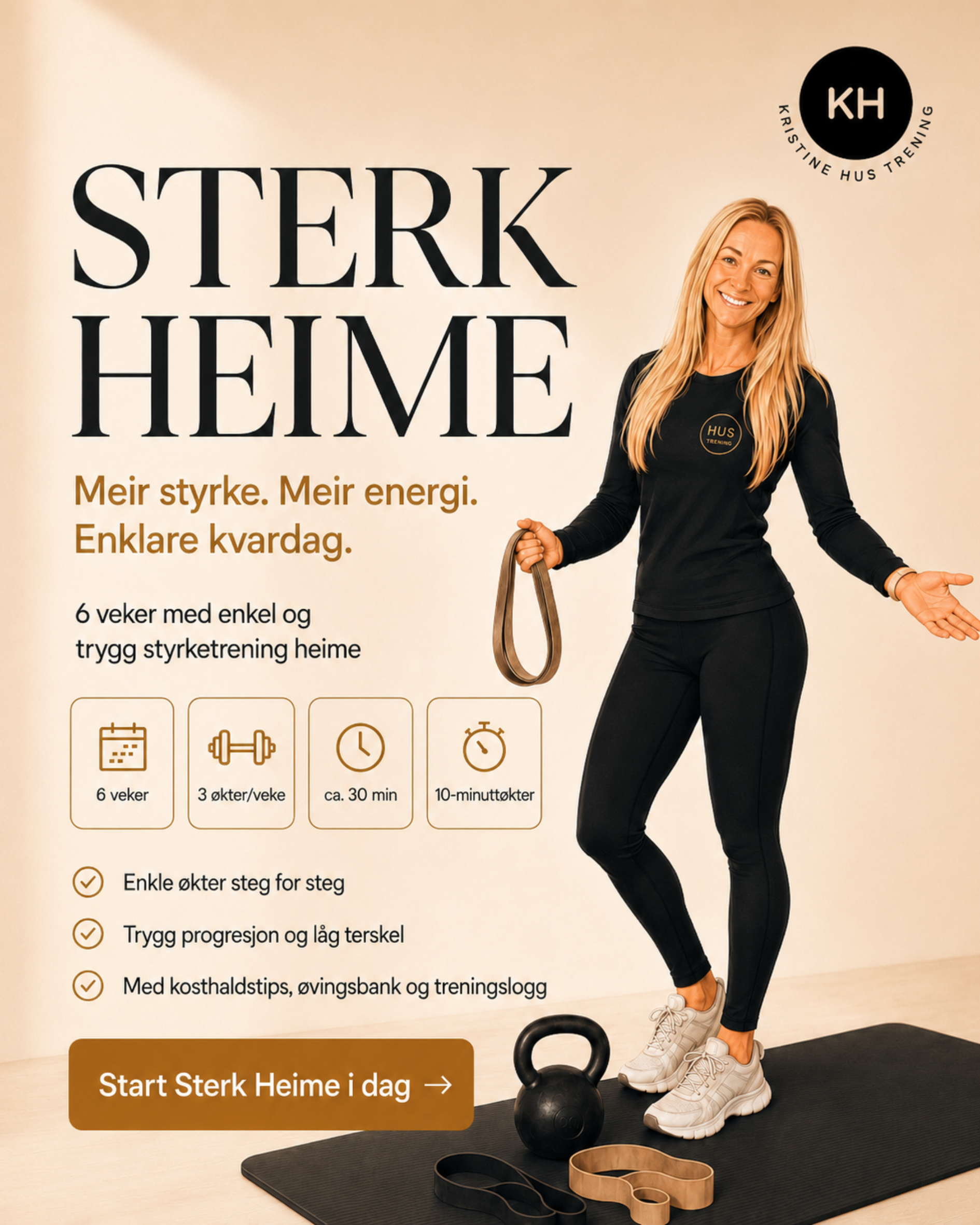 Sterk Heime digitalt treningsprogram
