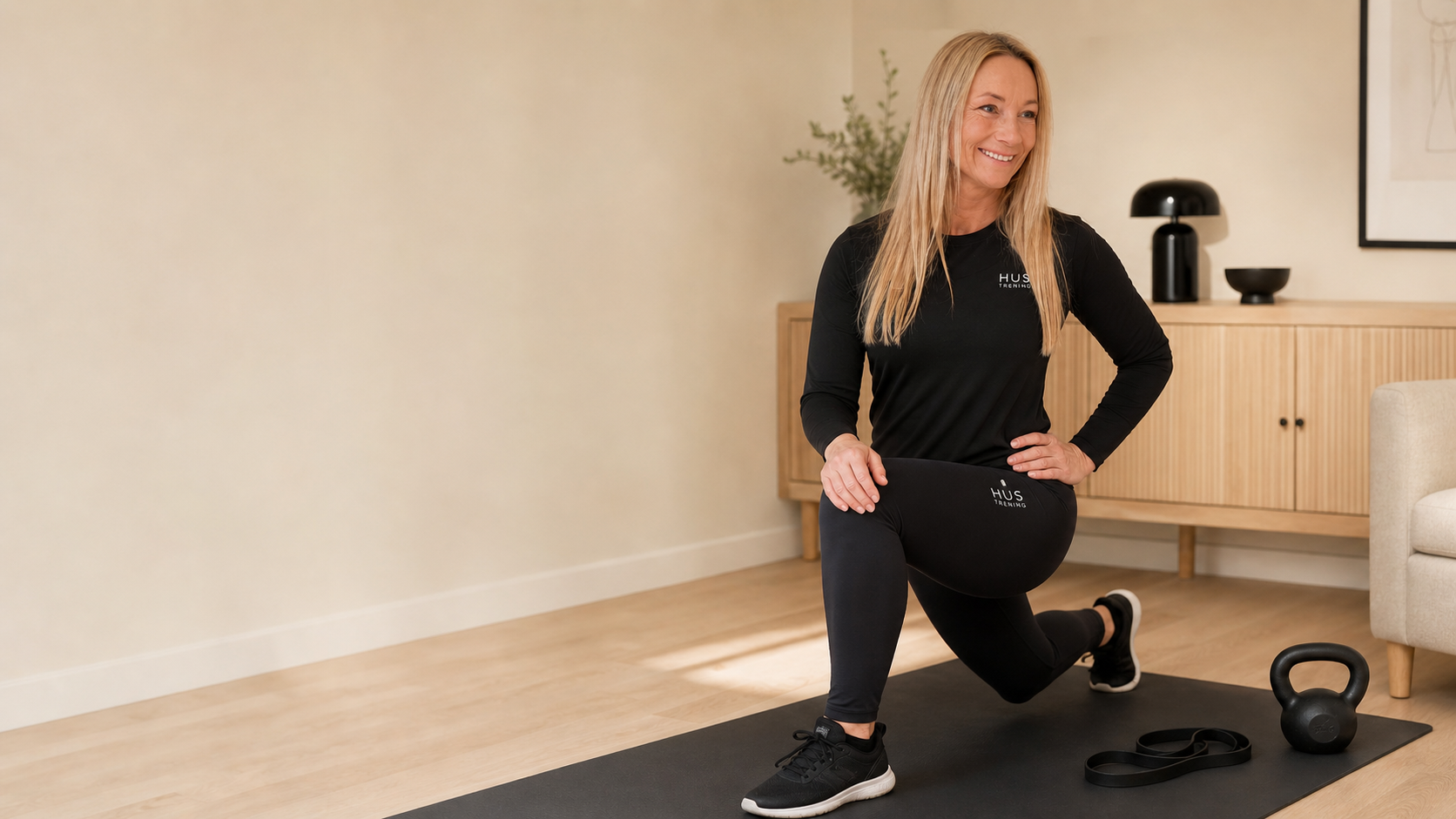 Kristine viser utfall i heimetrening
