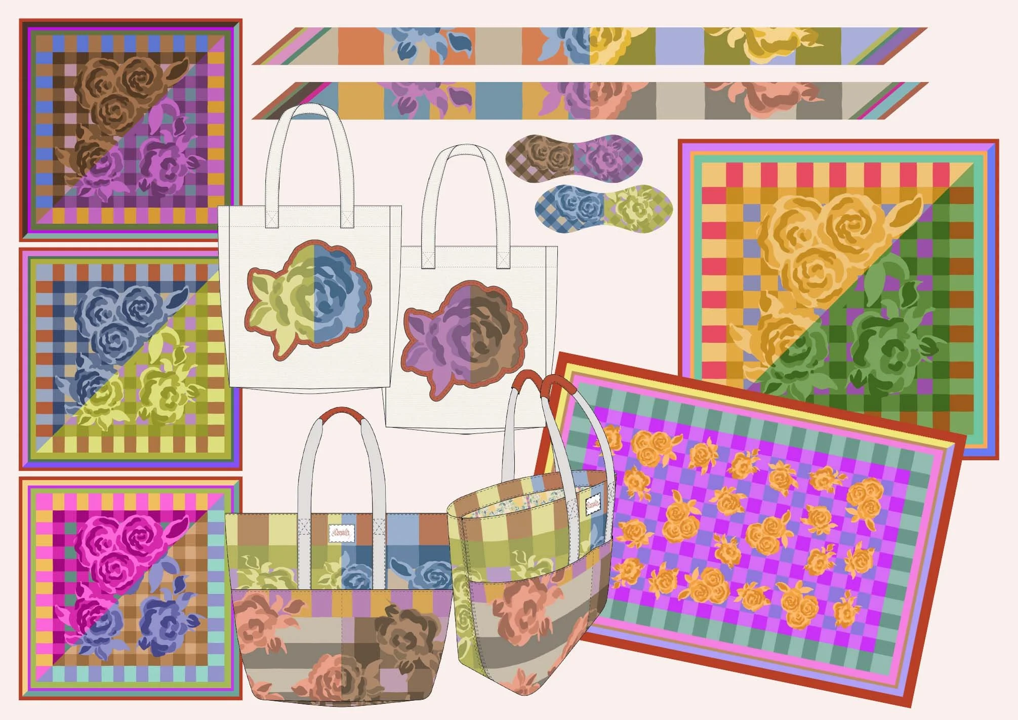 Signature Rose Print Accessories
